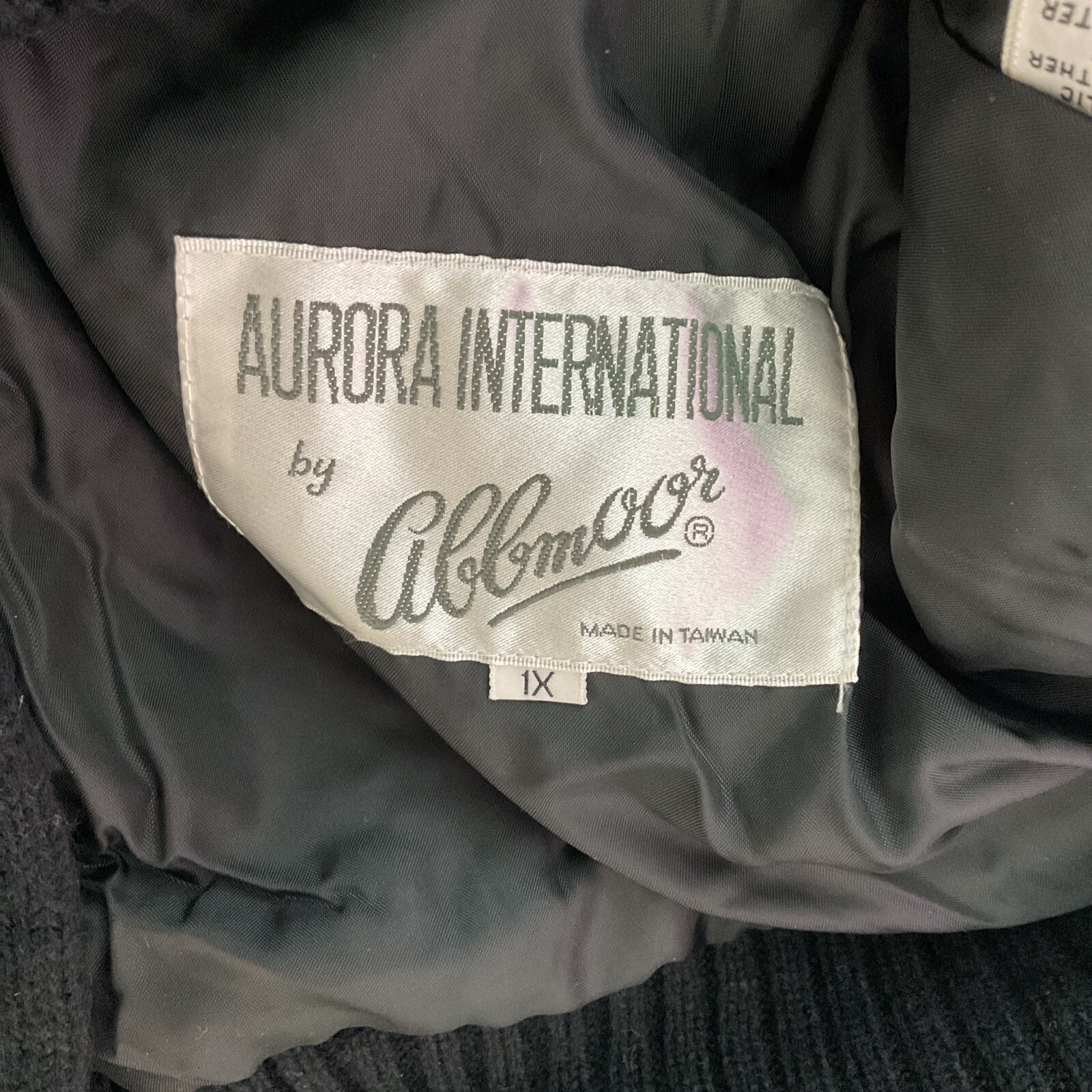 Sweater Coat/Jacket Leather Batwing Aurora International by ABBMOOR 1X Plus VTG