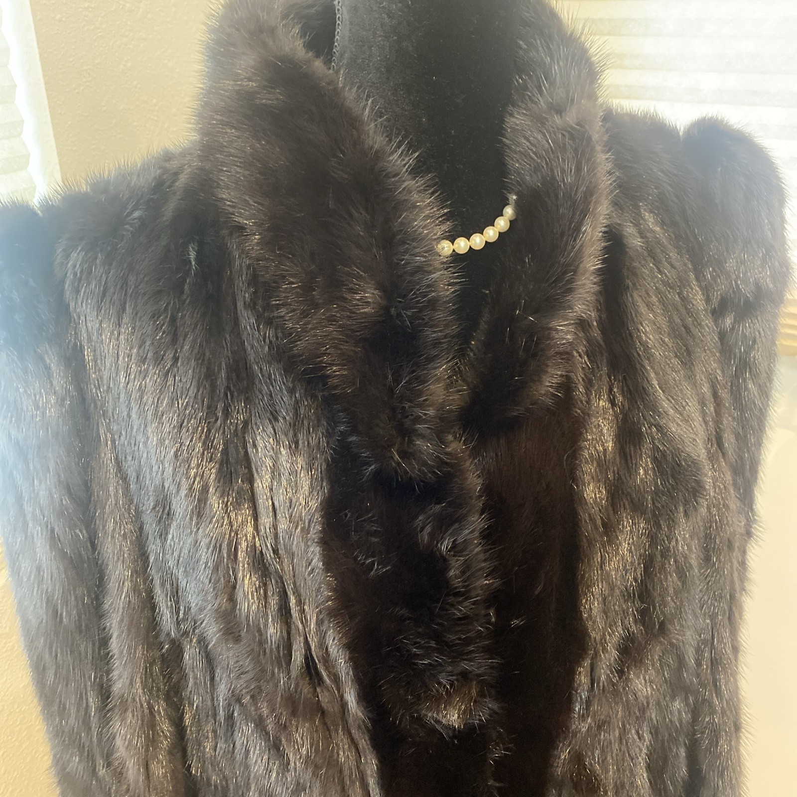 Glamorous Vintage Dion Furs Black Mink Coat
