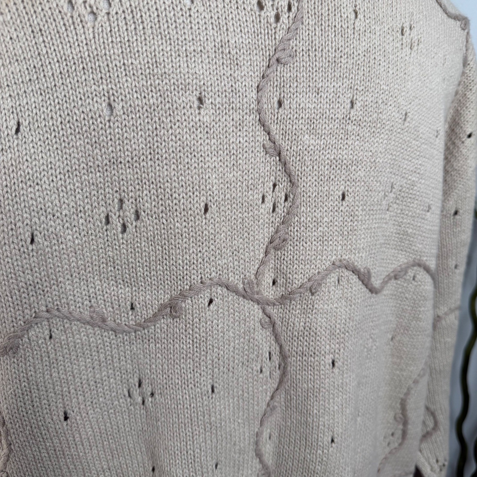90s Vintage Northern Reflections Floral Embroidered Cardigan Sweater Medium