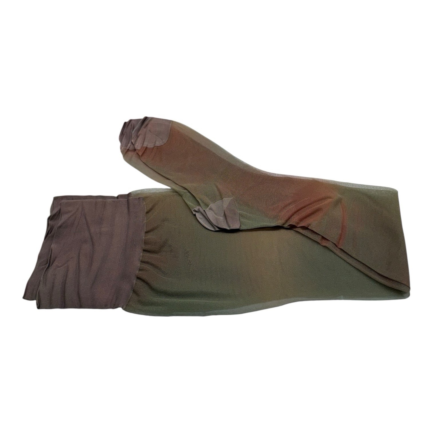 Vtd Sheer Seamless Support Hose Stockings Fashion Taupe B 9 1/2-10 Discolored