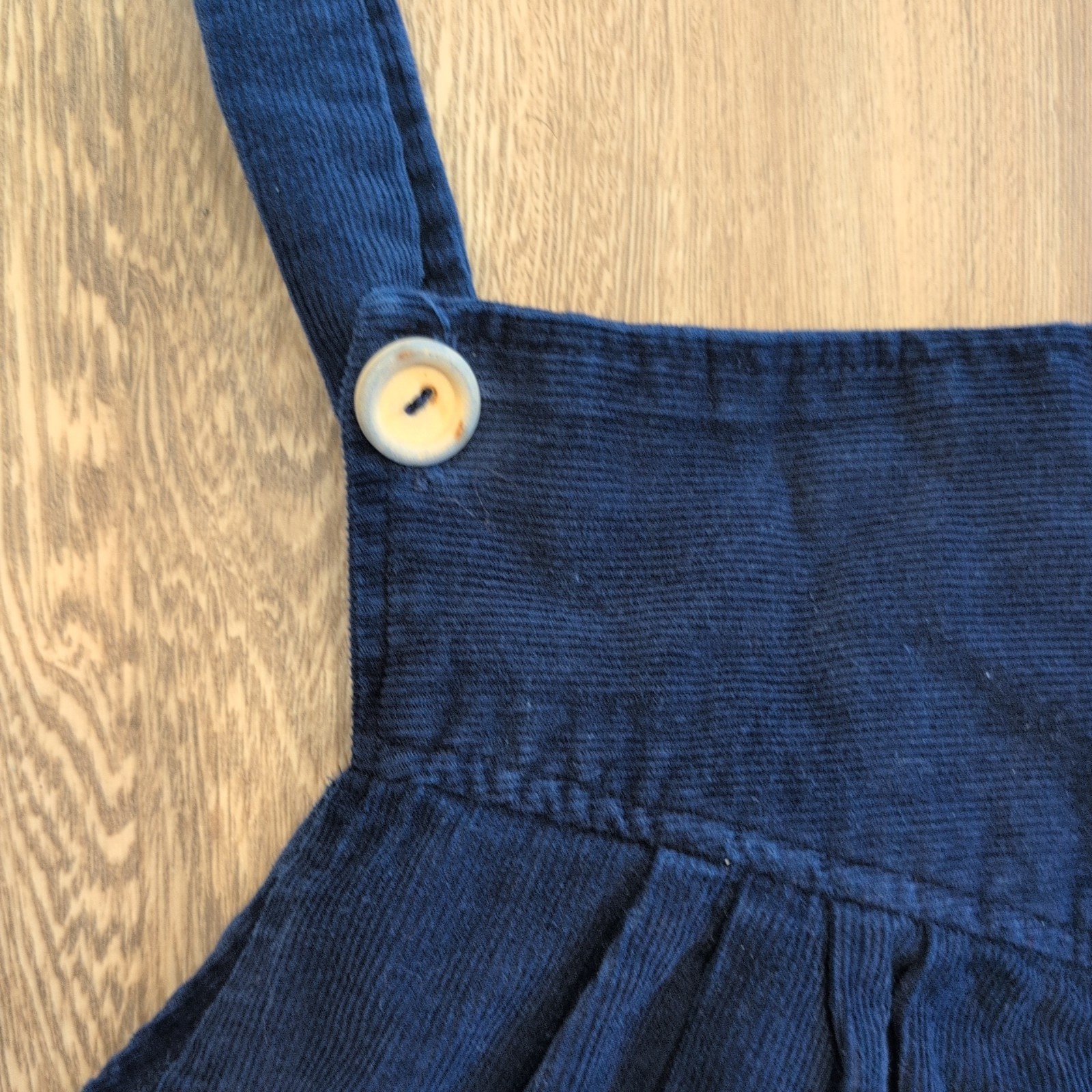 VTG 90s partners Navy Corduroy Midi Pleated Jumper Dress cottage core feminine