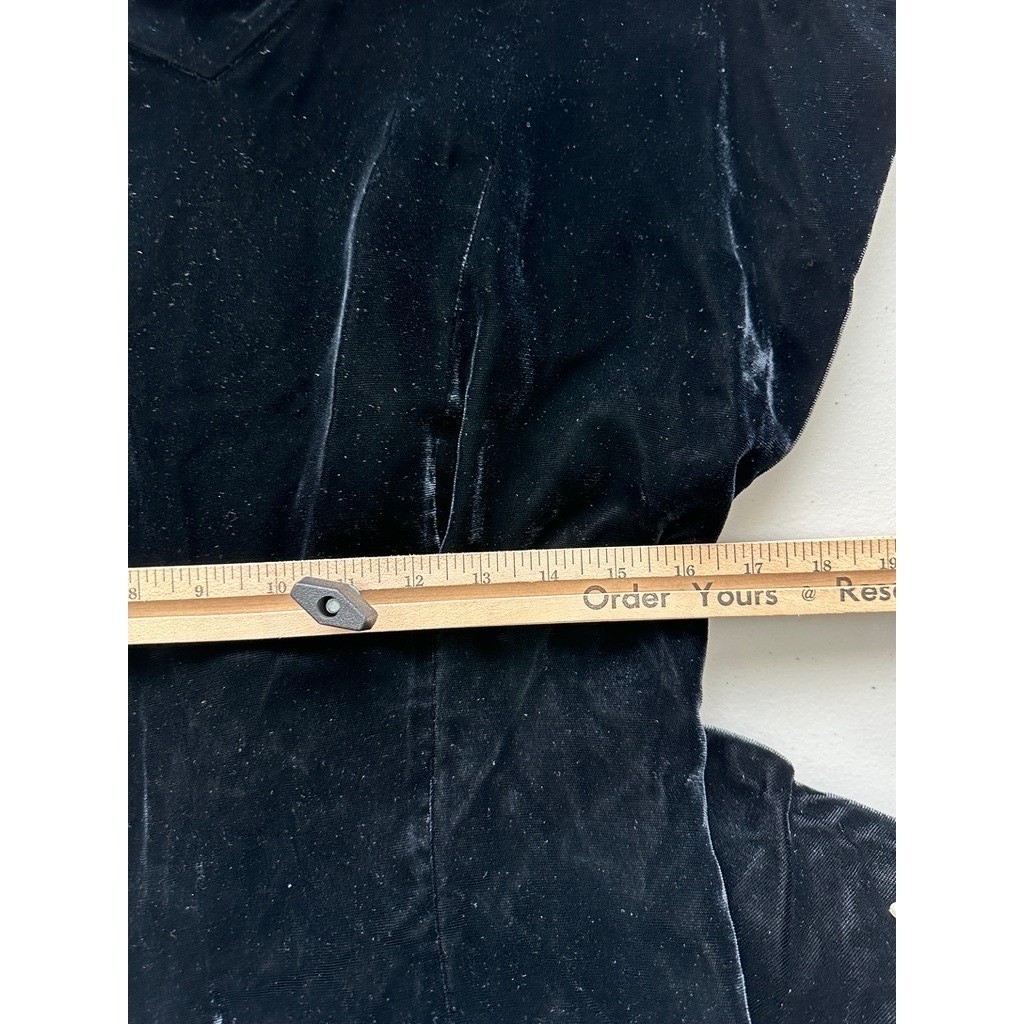 Vintage Velvet Wiggle Dress S Pearls Mermaid Old Hollywood Goth Glam Bodycon