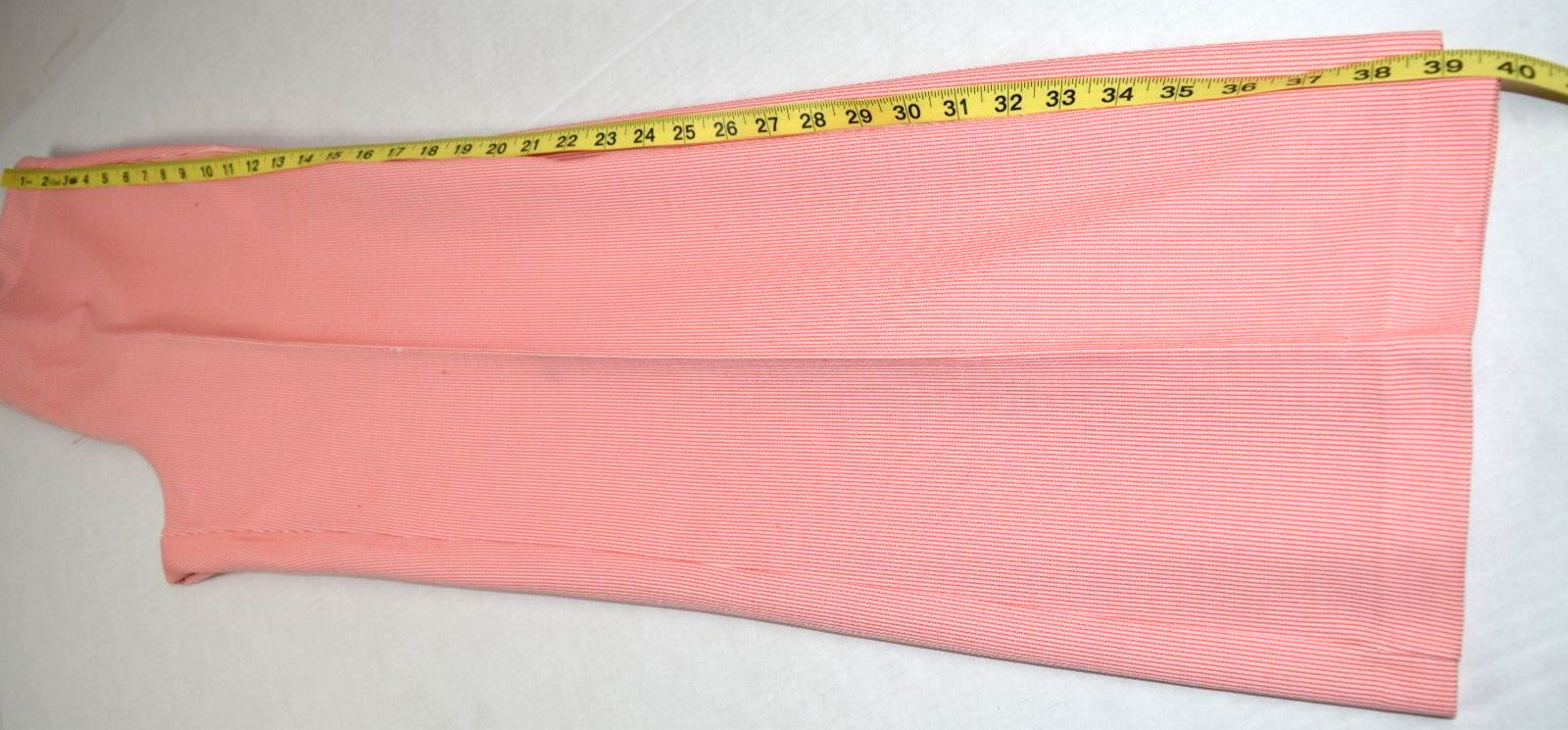 Vintage Top Pants Set Ecco Bay Size S/M 70s Red White Candy Stripe Poly Made USA