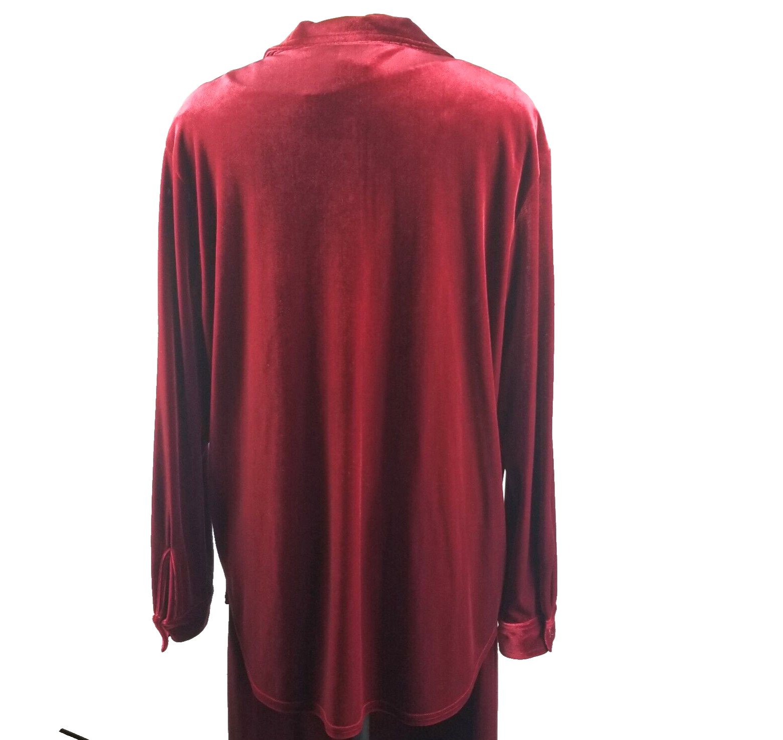 Carole Little 3 Piece red velour maxi skirt top W/ jacket L/16 Evening Party