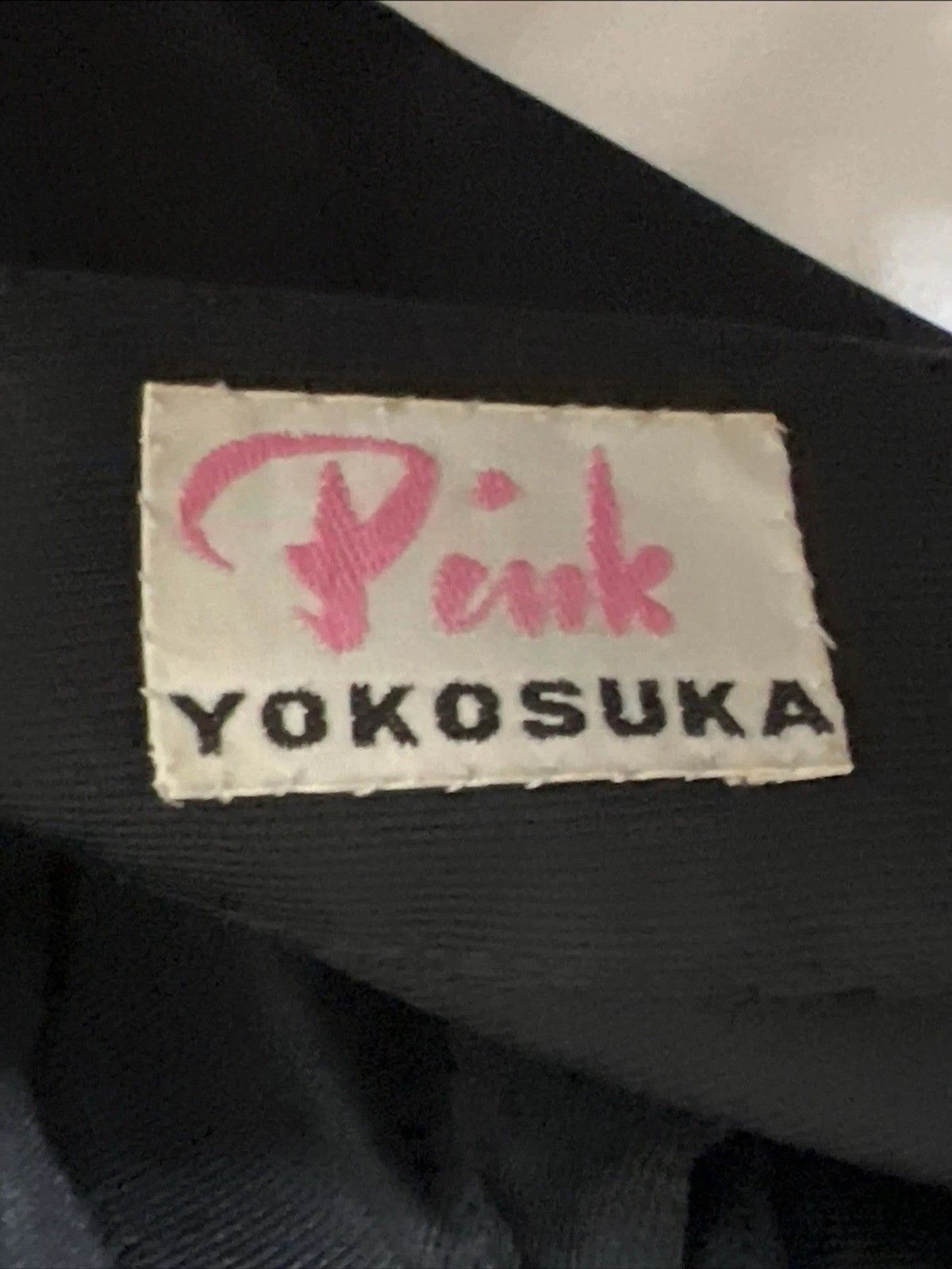 Vintage Japan Origami Dress PINK YOKOSUKA Japanese Designer S Black Cocktail LBD