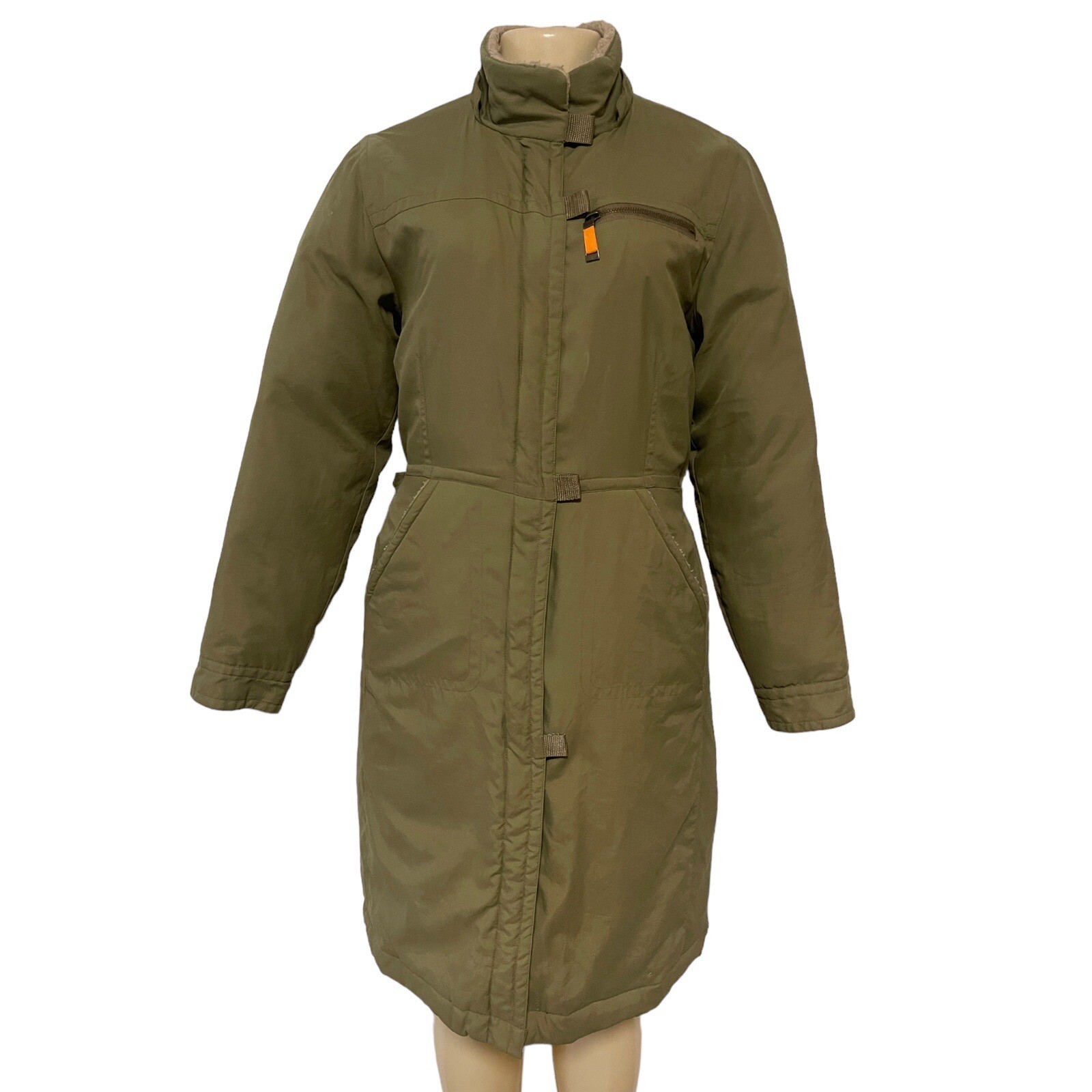 VTG Brandon Thomas Women Coat Green Down Insulated Outdoor Heavy Quilted Jacket