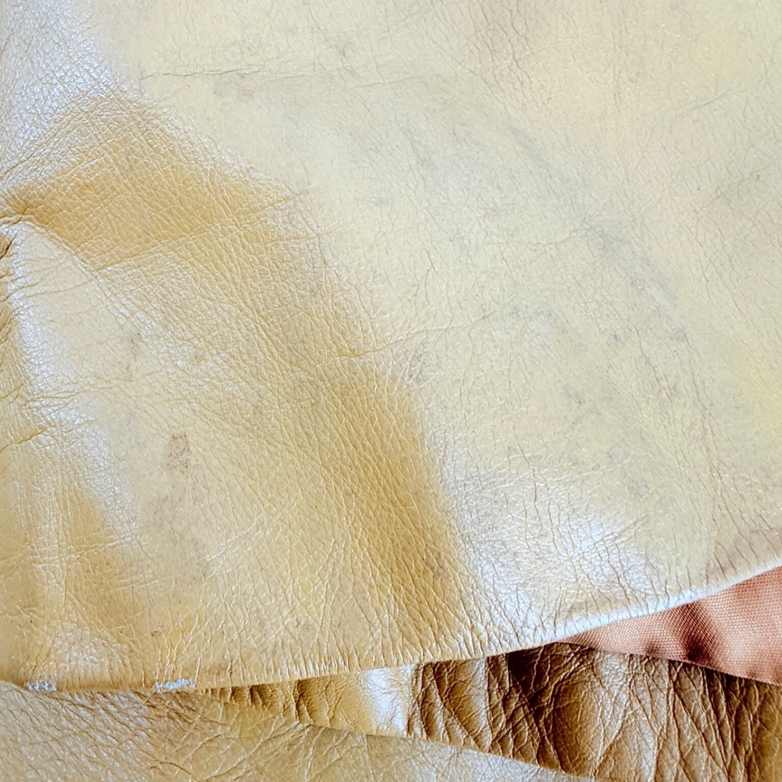 The Tannery Montgomery Ward Vintage Mustard Yellow Leather Trench Coat *read*