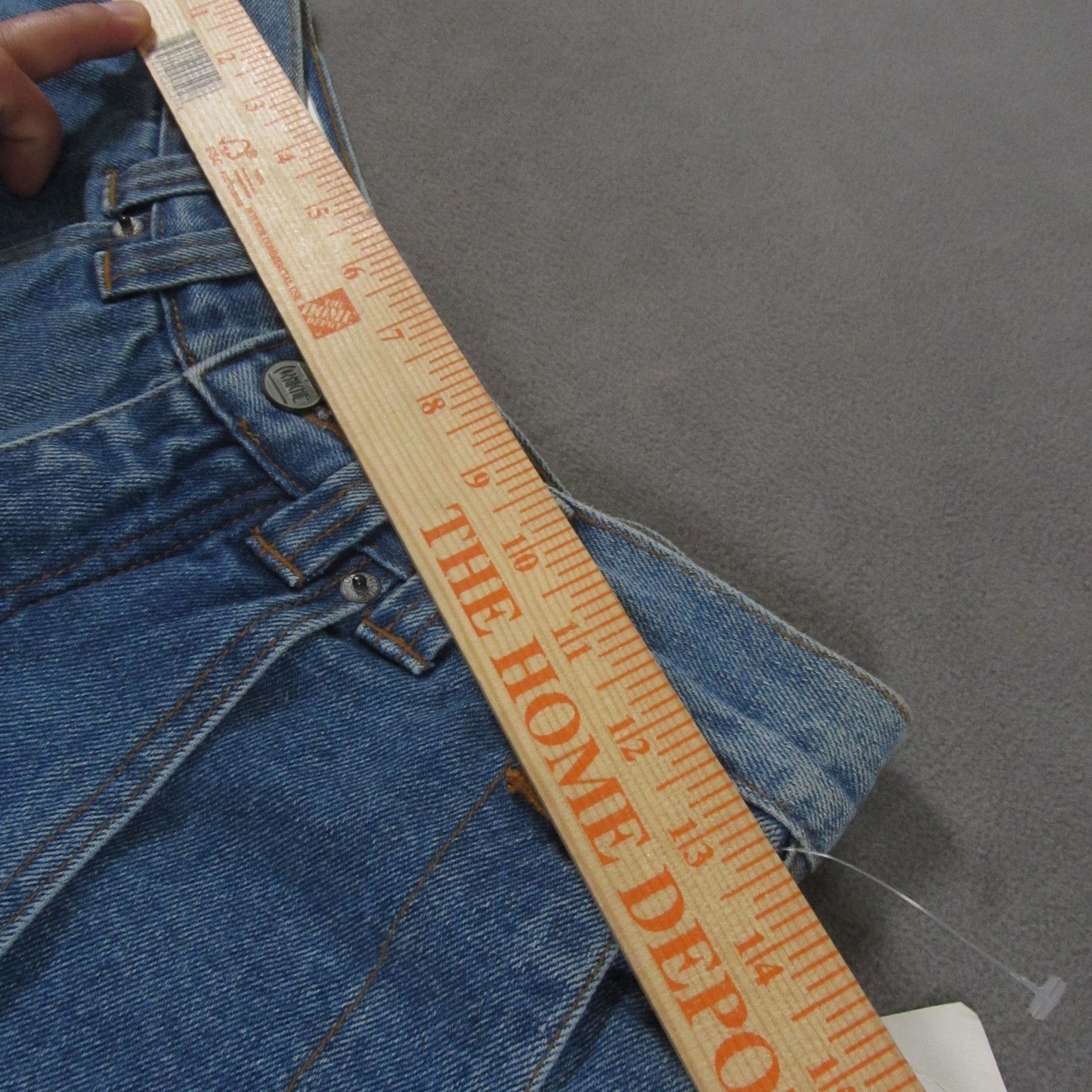 Vintage Corniche Denim Shorts Womens 32 Cargo Blue High Waist Deadstock