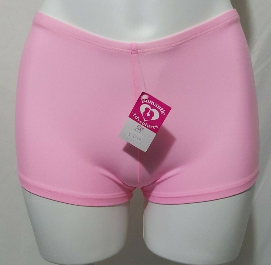 NWT VINTAGE ELEGANT MOMENTS ROMANTIC ADVENTURES PINK BOY SHORTS SIZE MED #6935