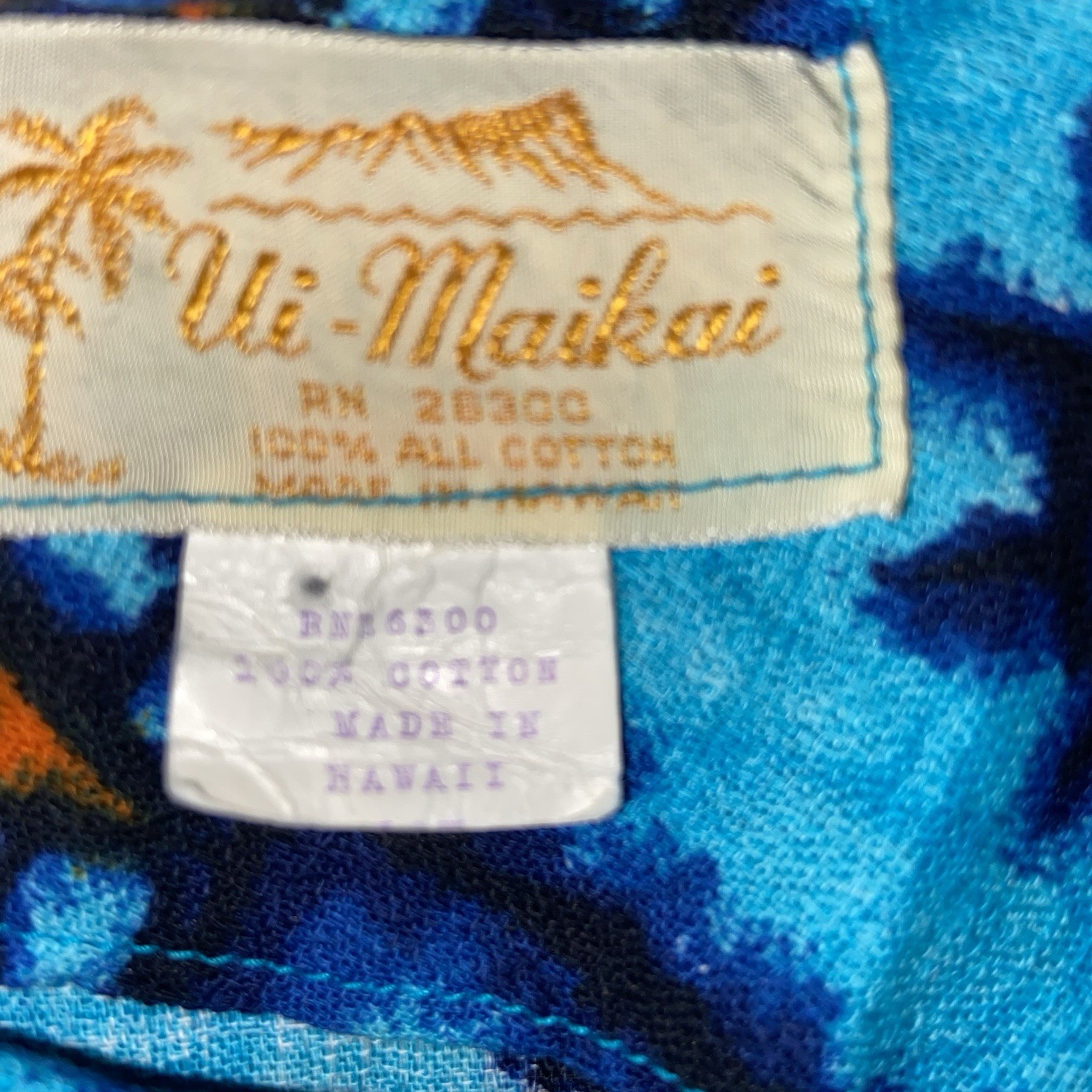 Ui-Maikai Dress Womens Medium Hawaiian Vintage Maxi Thick Barkcloth Tropical