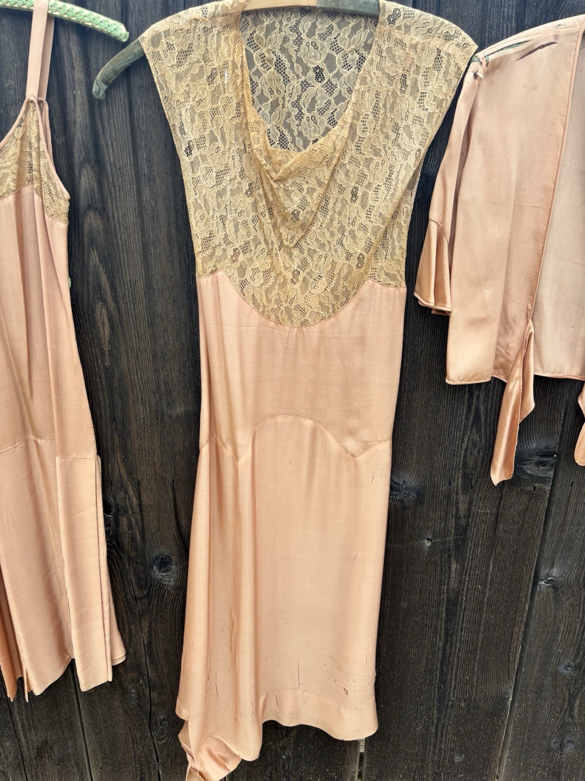 Vtg 20’s/30’s Silk 3 Piece Set Shattering Throughout For Study Or…