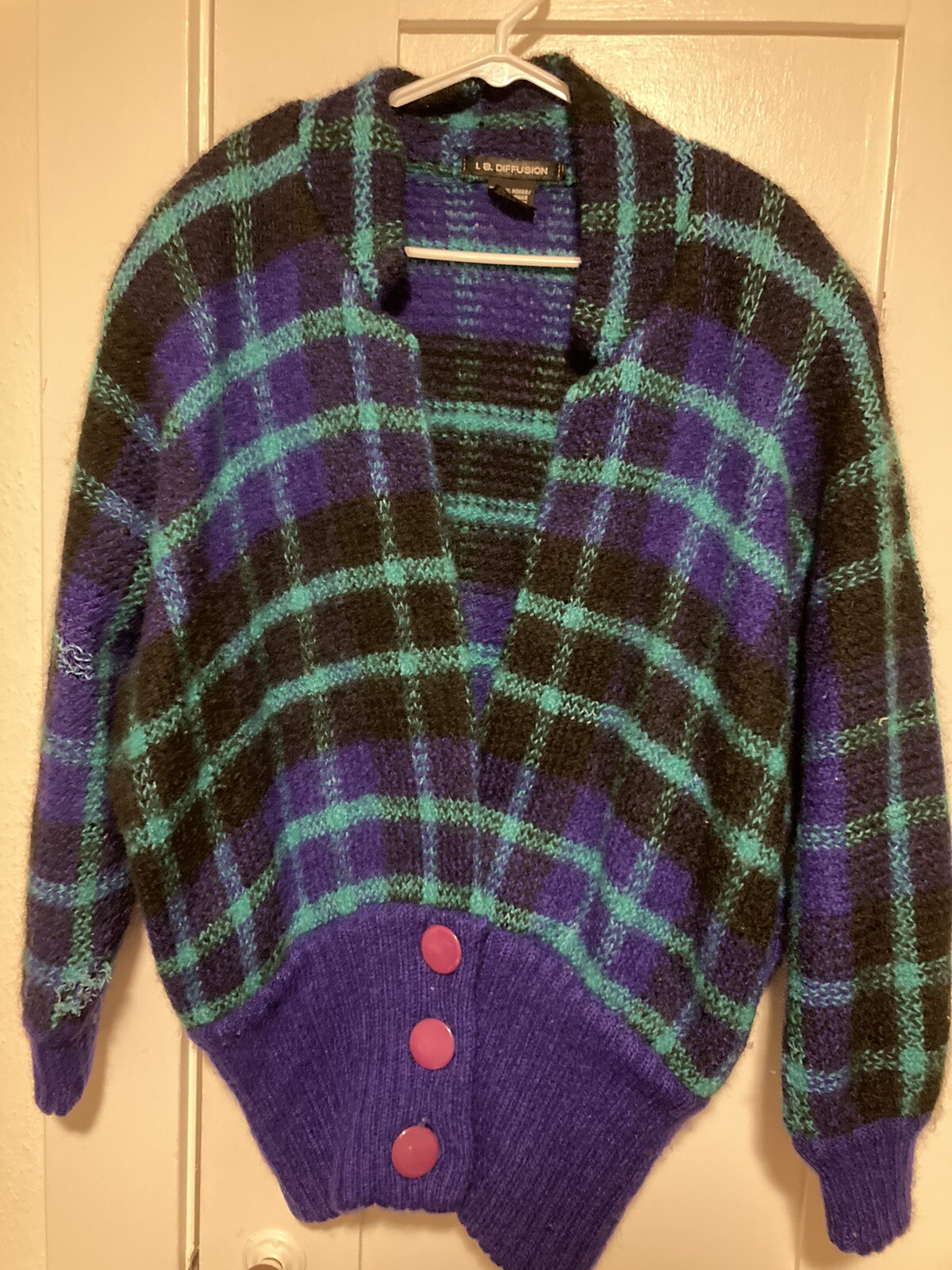 Vintage 1980’s I.B. Diffusion Wool Mohair Nylon Blend Sweater Women’s Large