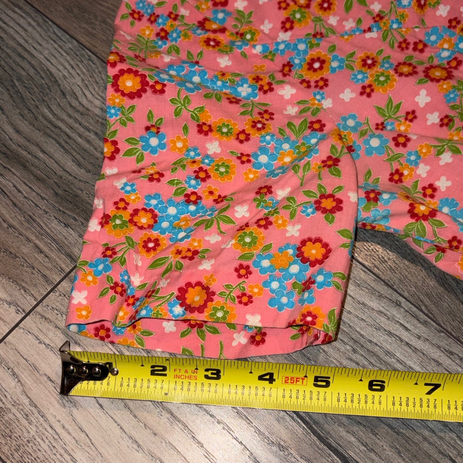Vintage Nancy Frock Pink Floral Button Down Drop Waist Pleated Skirt Dress S