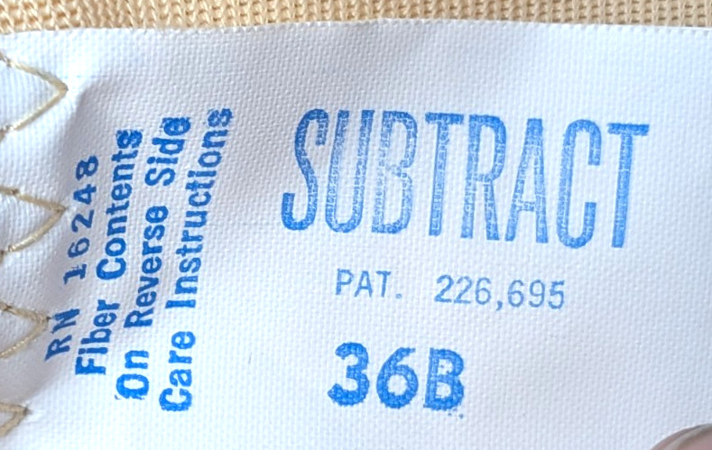 Vintage Subtract 36B Beige Shapewear Bodysuit Body Briefer Shaper Girdle 2533