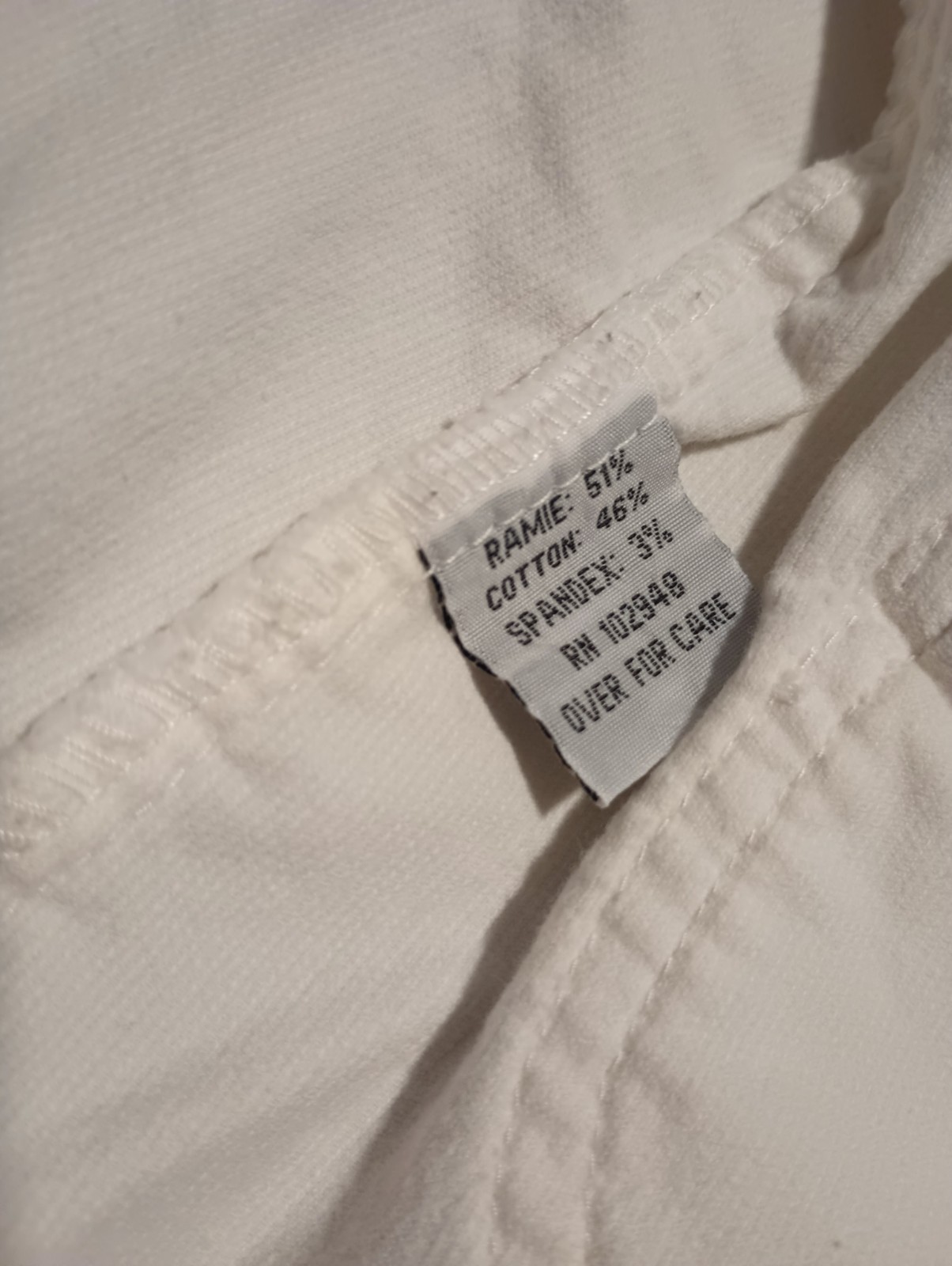 Vtg 90s TULLE Soft Stretch Ramie Cotton White Corduroy Blazer Jacket career M