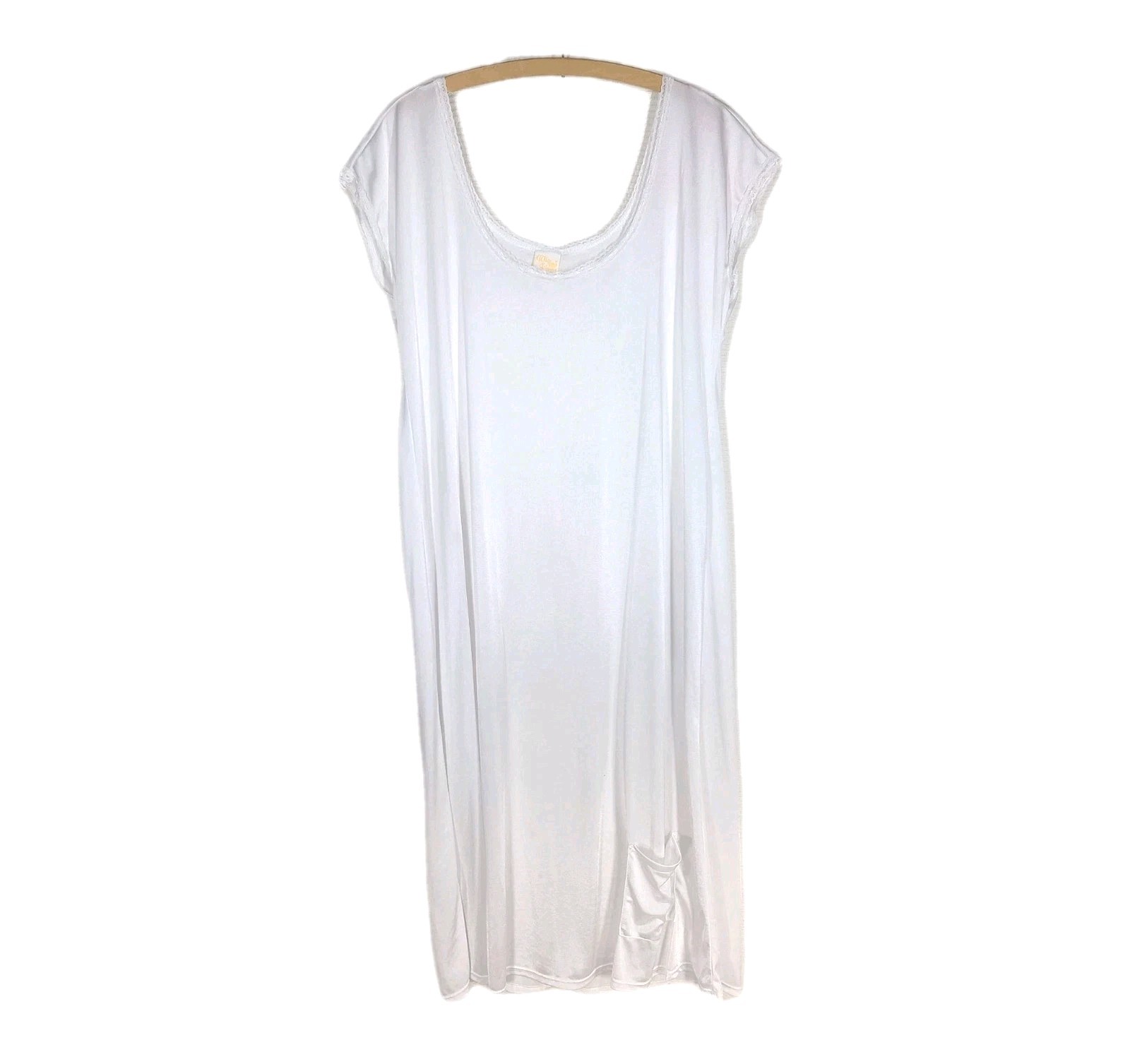 Cap Sleeve Temple Slip Plus Size 3x LDS 100% Nylon White Elegance Undergarment