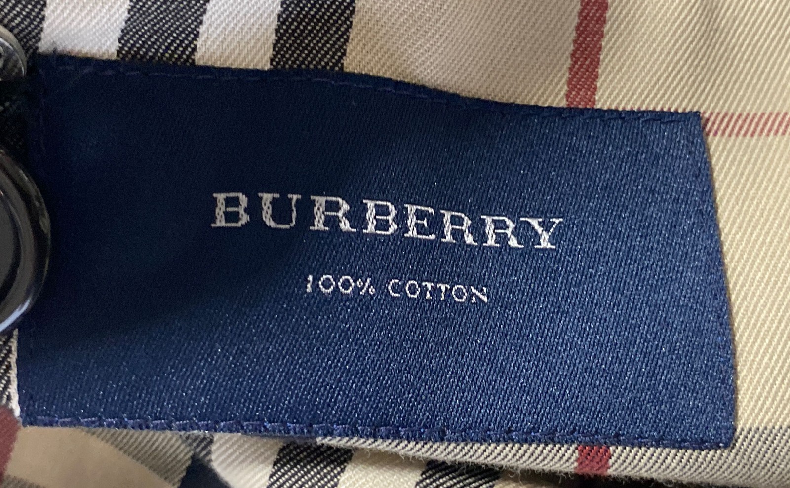 Vintage Burberry London Women’s Blue Cotton Trench Coat Made in England Sz 10