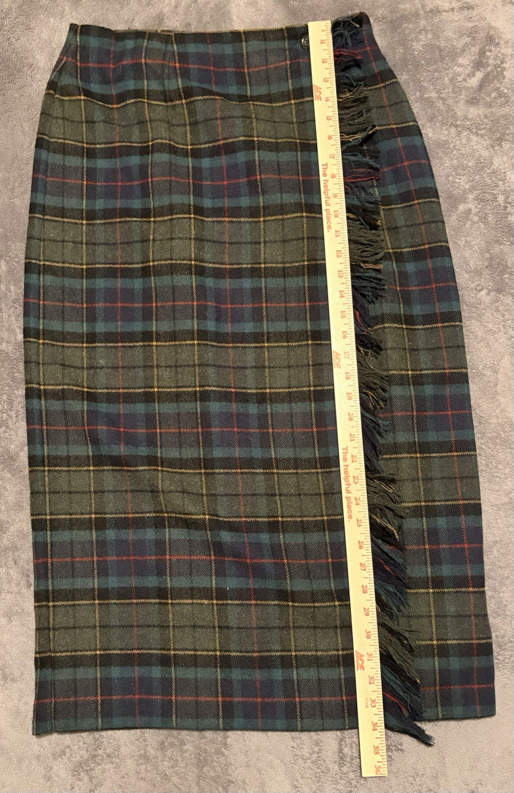 STUDIO WORKS PLAID WOOL BLEND. SZ 10, FULLY LINED, LONG SKIRT