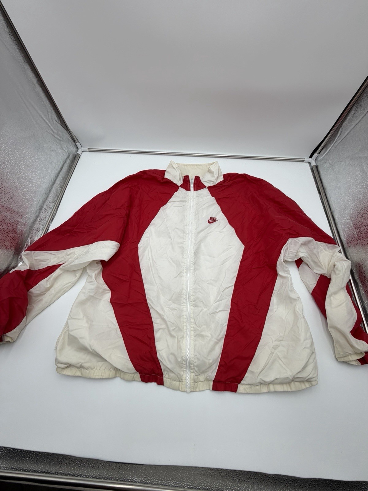 Nike Vintage Jacket Womens Size XXL Red White Retro 90s Classic Athletic