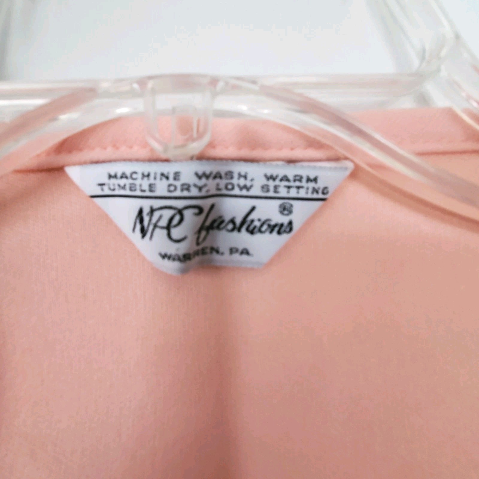 Vintage 60s 70s Peach Dress & Pleated Cardigan Set NPC Fashions Retro Mod S/M