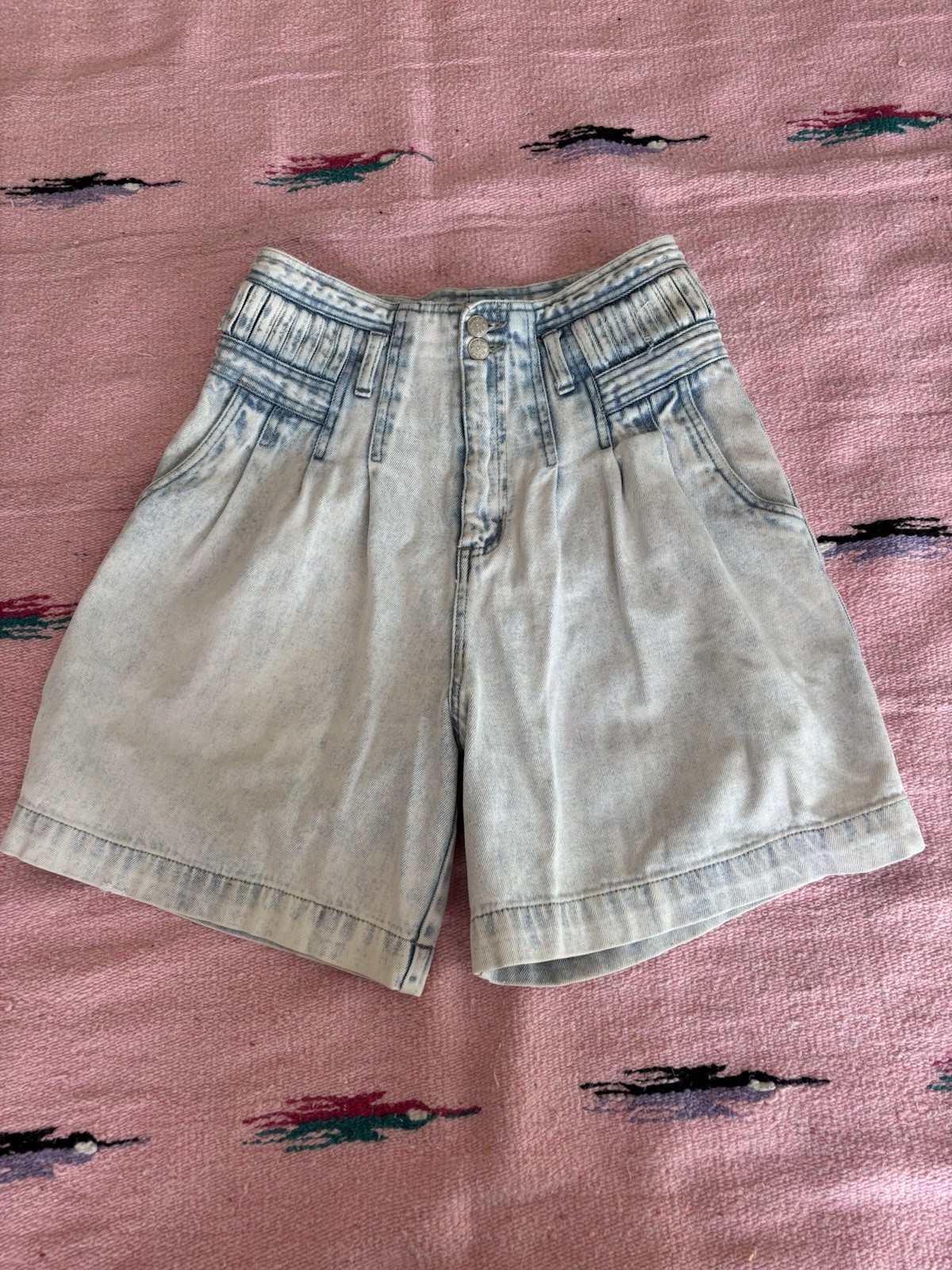 Vintage 1980s Red Rock Shorts Women’s Acid Washed High Waist