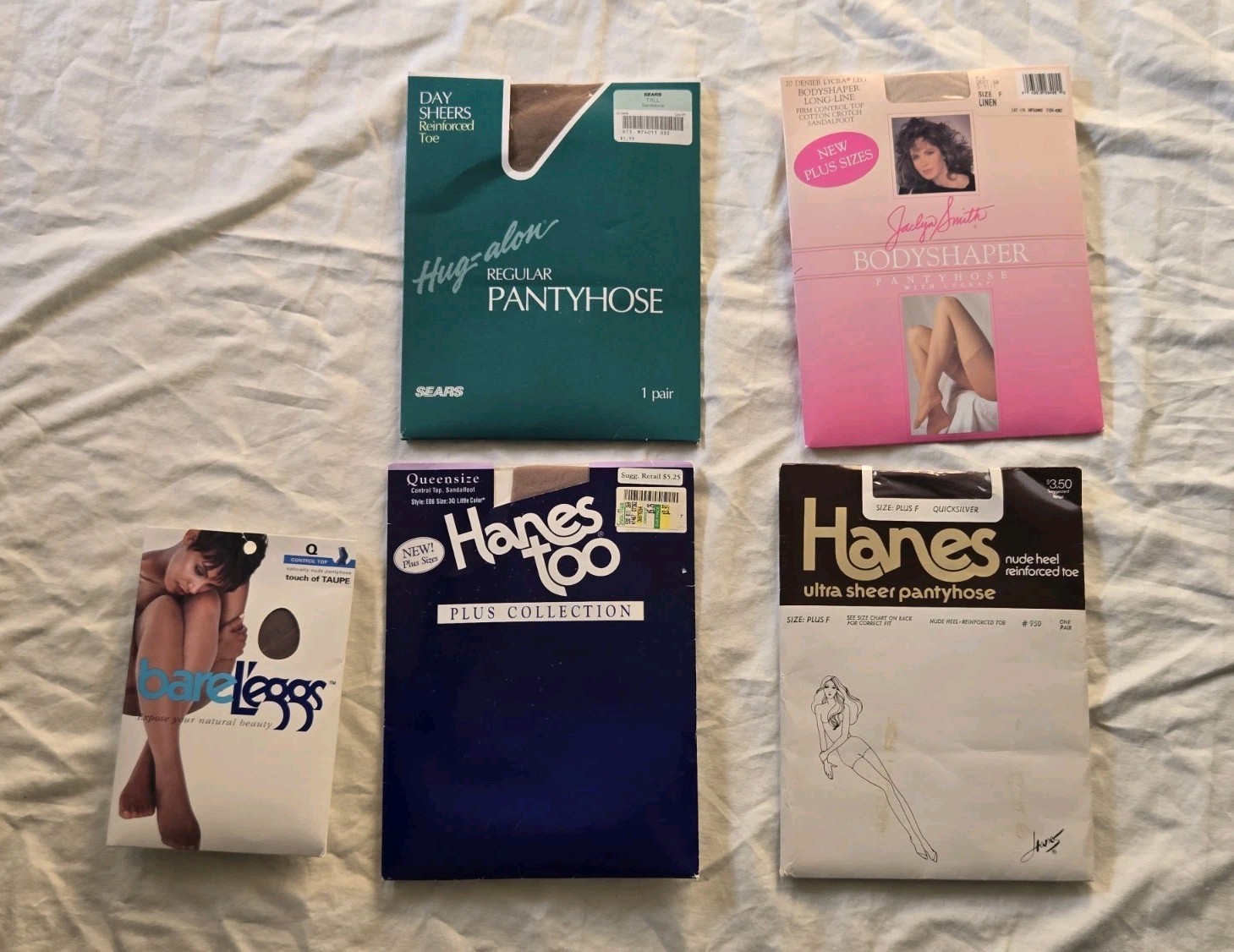 Vintage Pantyhose Lot Hanes L’eggs Sears Joseph Abboud NOS Hosiery 5