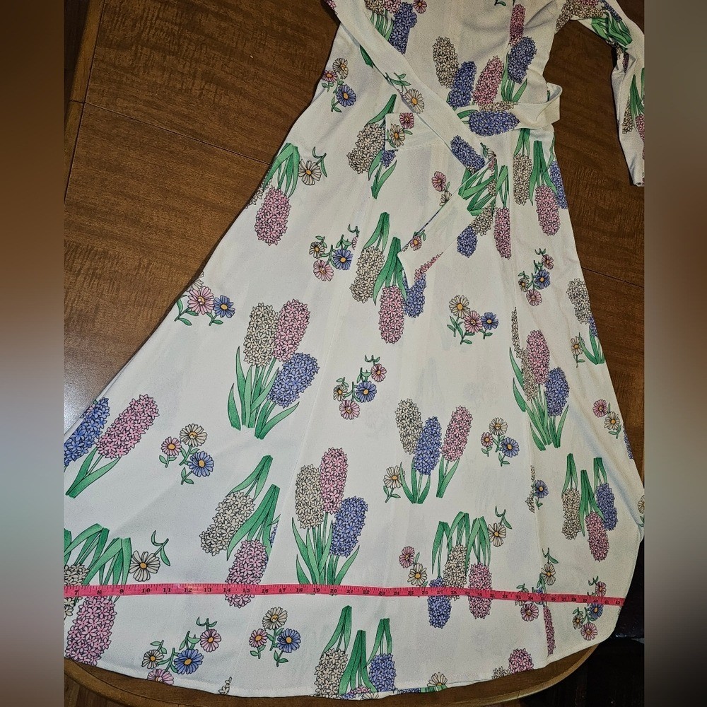Vntg 60s 70s Serbin Of Florida Muriel Ryan Long Dress Gown Caftan Floral M L H7