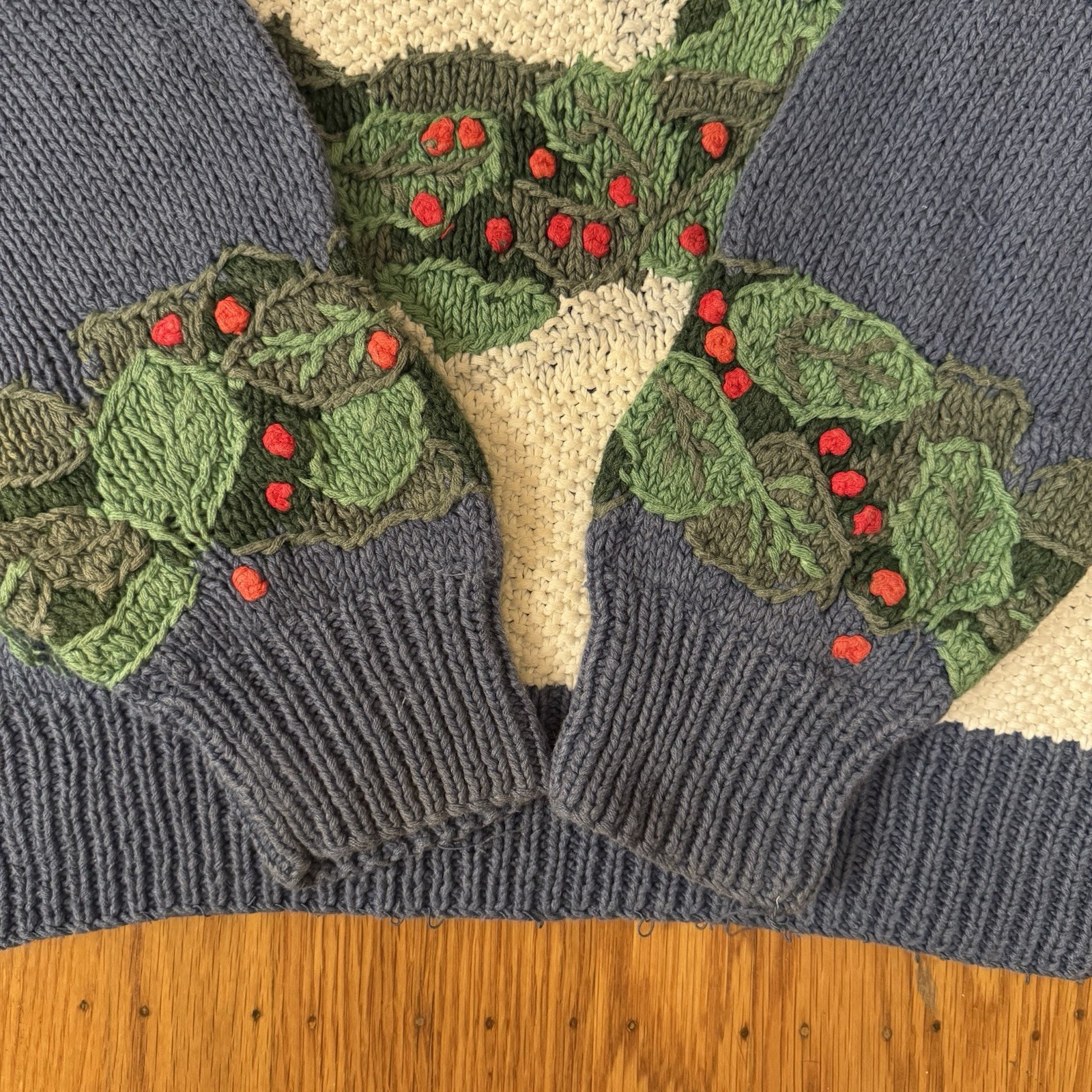 Vintage 90s Orvis 3D Knit Christmas Holiday Polar Bear Sweater Women’s Large