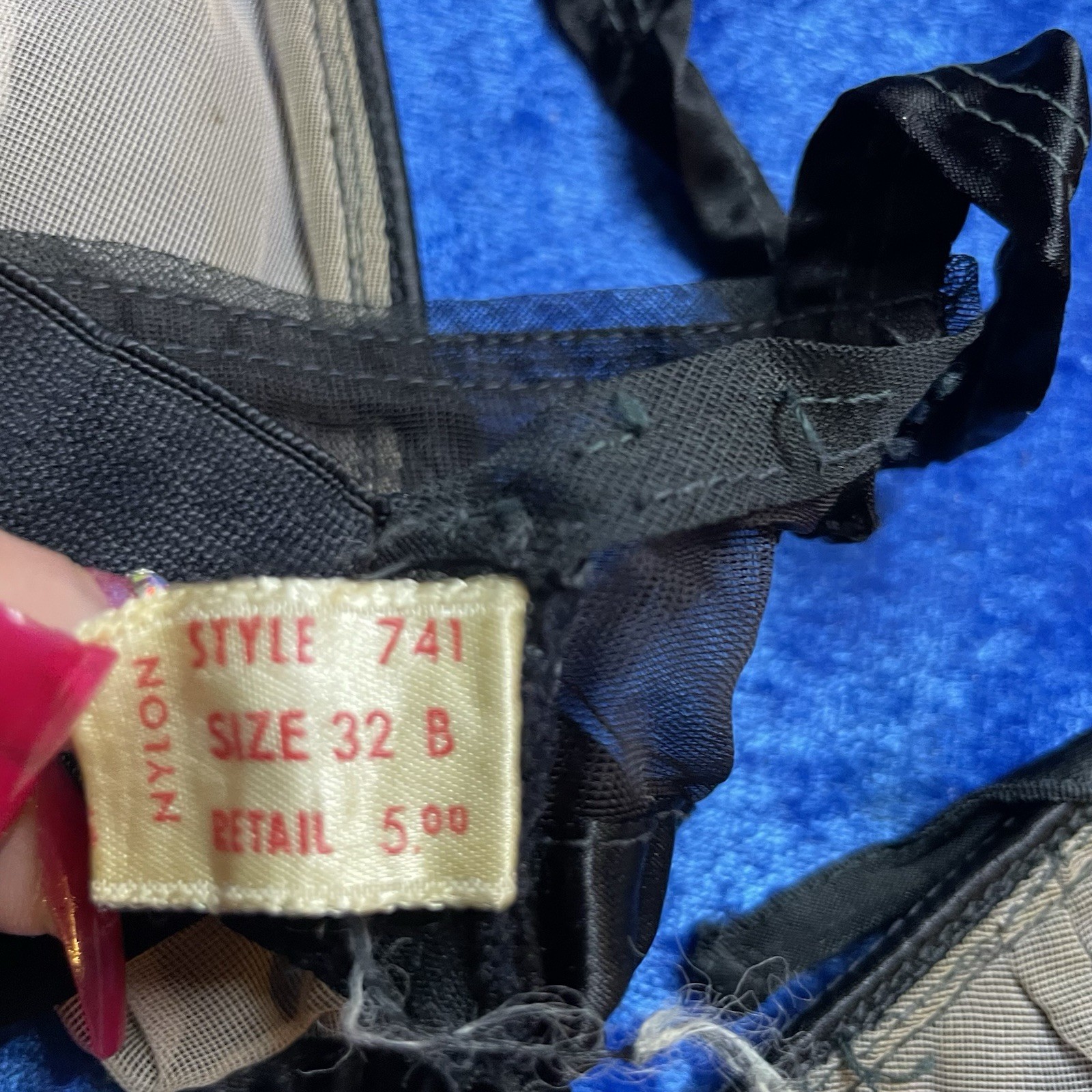 Vintage Cheers By Harriet Rose Bra 1950s Pinup Lingerie FLAWS READ DESC.