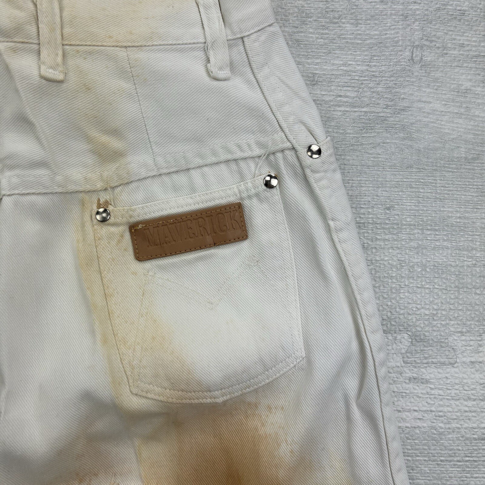 Vintage 60s Wrangler Blue Bell Shorts Size 16 White Maverick Western Casual