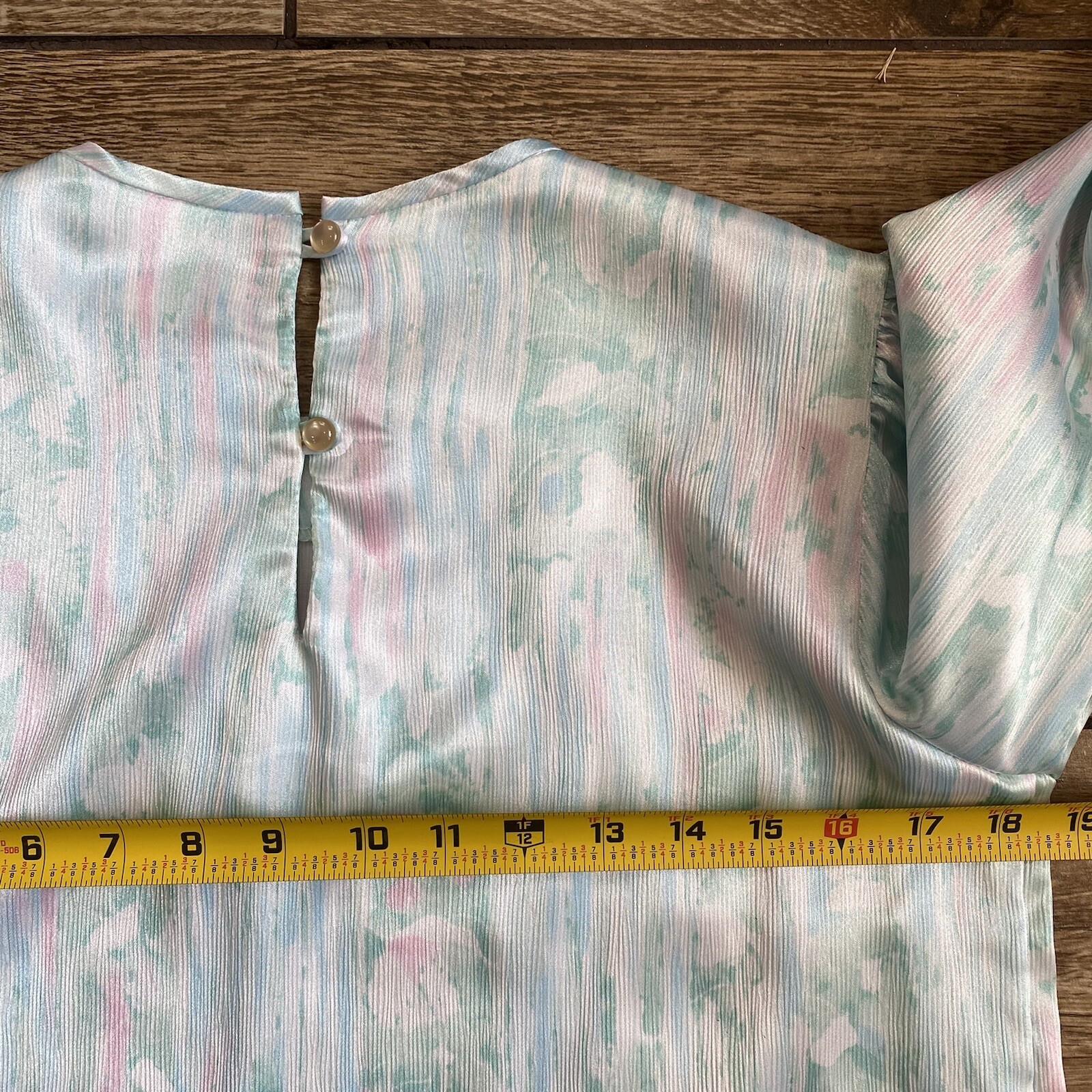 Vintage Lisa Michaels 1980s Pastel Blouse Tie Hem Waist size 6 Shirt