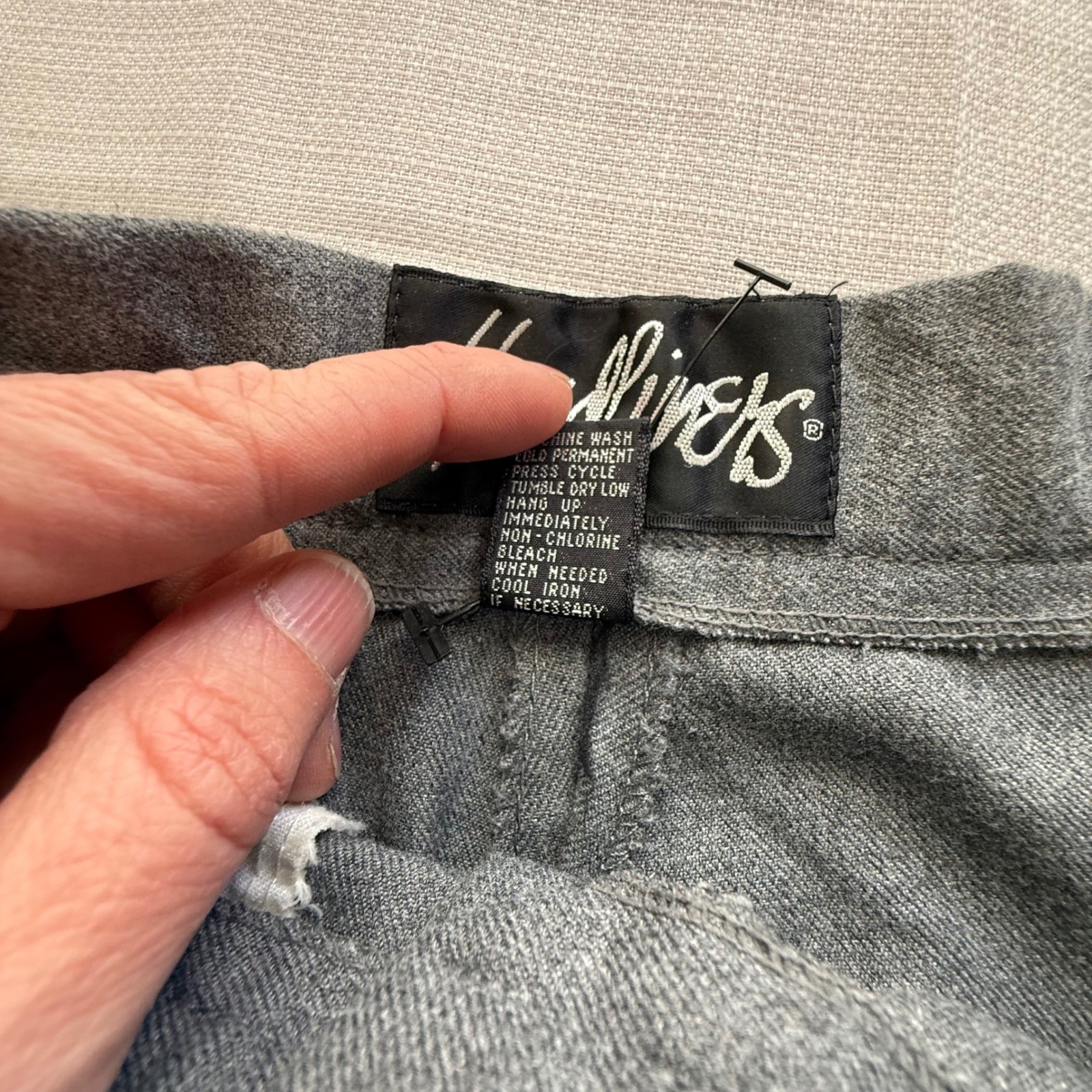 Headliners Vintage 90s Heather Grey Pleated High Waisted Trousers Size 9/10