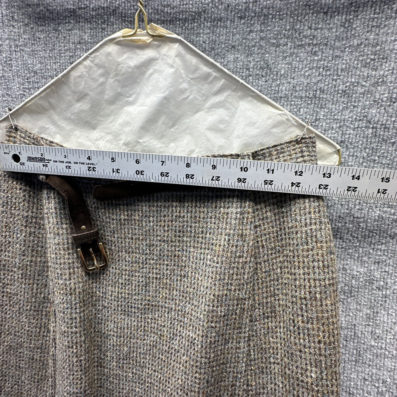 Woodhouse Lynch Skirt Women 10 Brown Hand Woven Scottish Tweed Academia Vtg USA