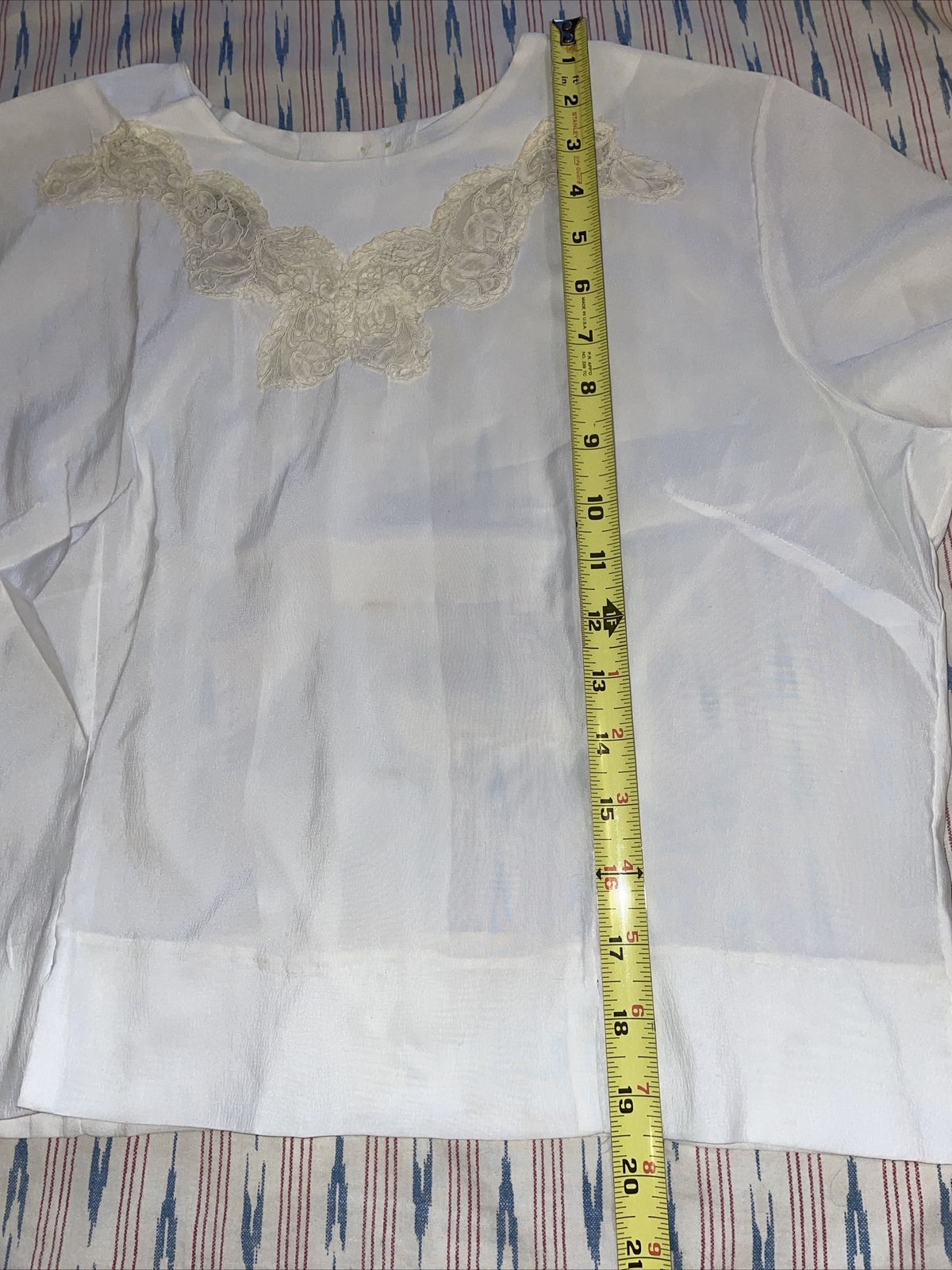 VTG Capri International Ladies Garment Workers Union lace Top Shirt Sz S A