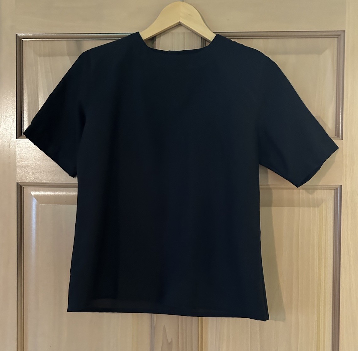 Vintage 90s Spiegel Workshop Blouse Black Made in USA Officecore Petite Small