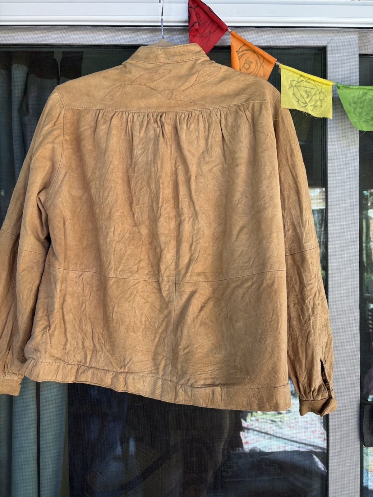 Vintage Leather Jacket Soft Tan Rafael Women’s Size 6 Button Up Pockets Lined