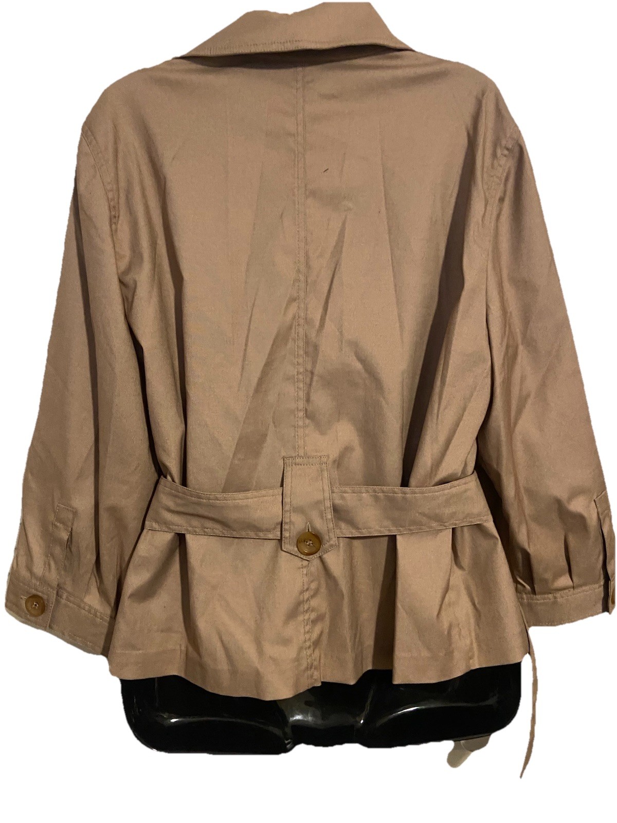 Vintage Doncaster Sport Tan Safari Utility Jacket Belted 90s Career Chic Belted
