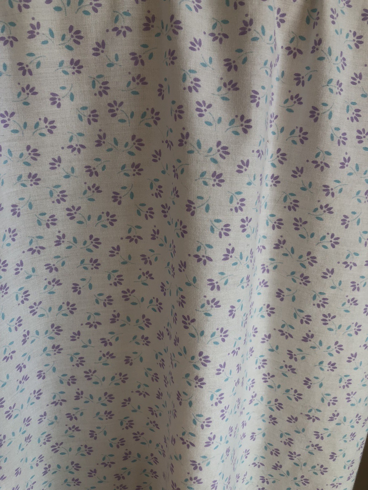 GORGEOUS VTG REGAL ROSE Purple Floral White Lace Soft Cotton Nightgown SZ M