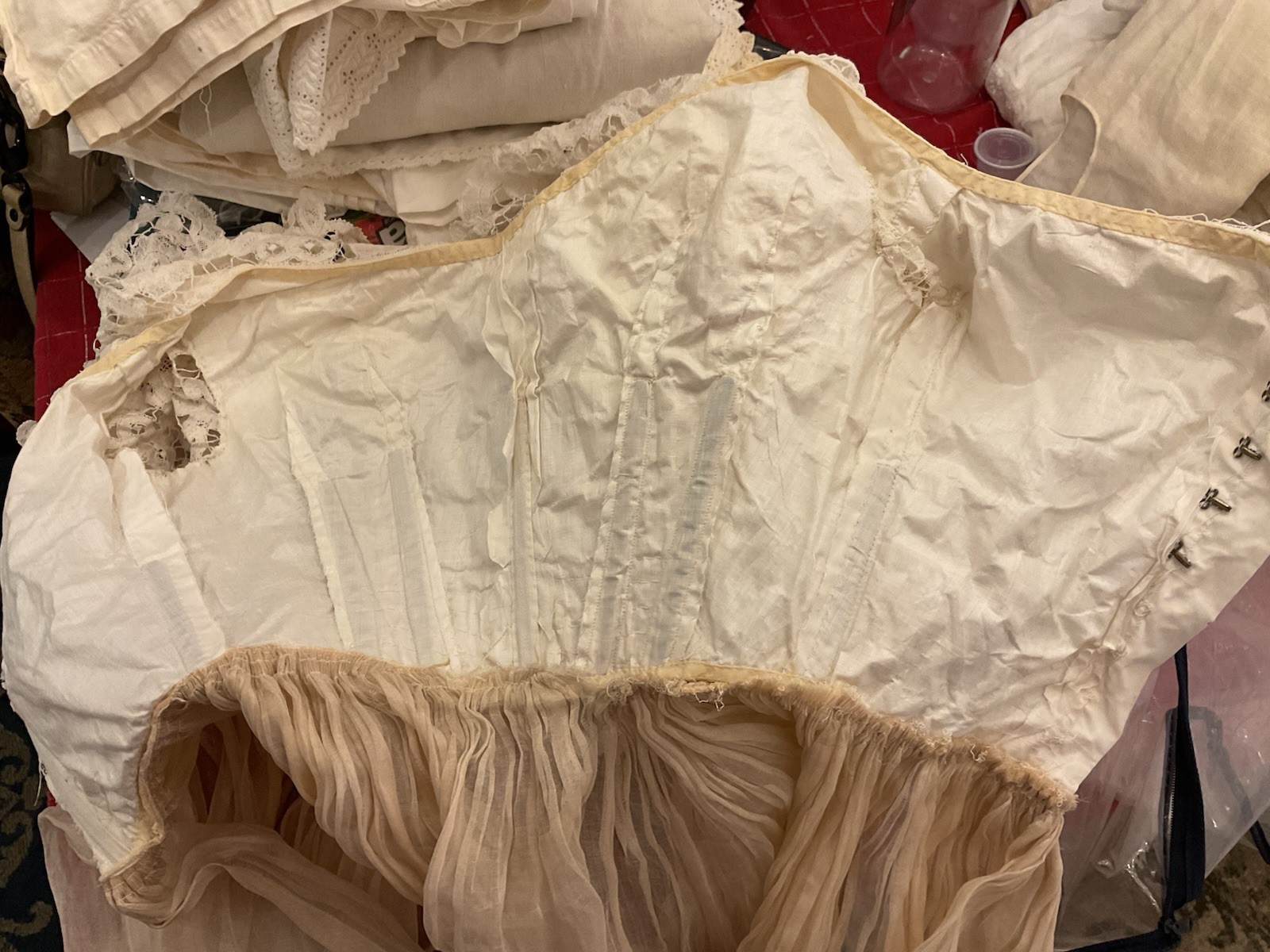 1850’s Antique Ballgown Restored Conserved
