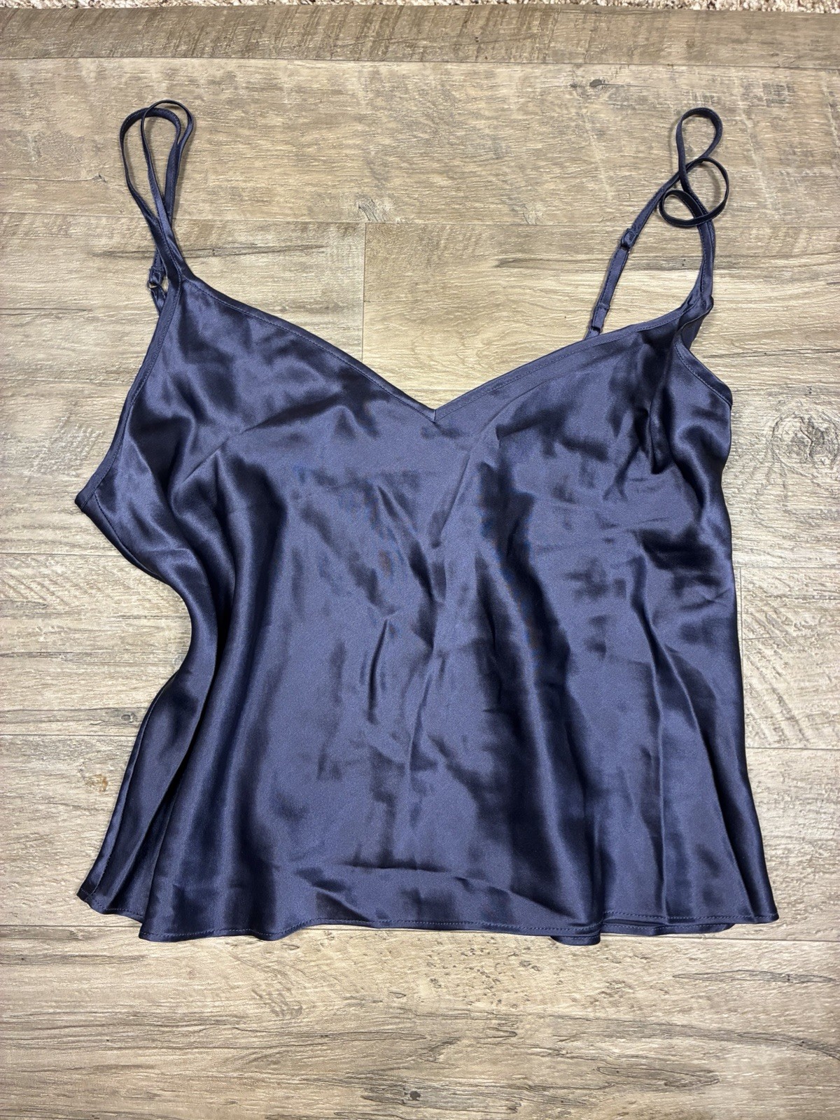 Vintage Y2K Victoria Secret 100% Silk Cropped Camisole Size M Purple