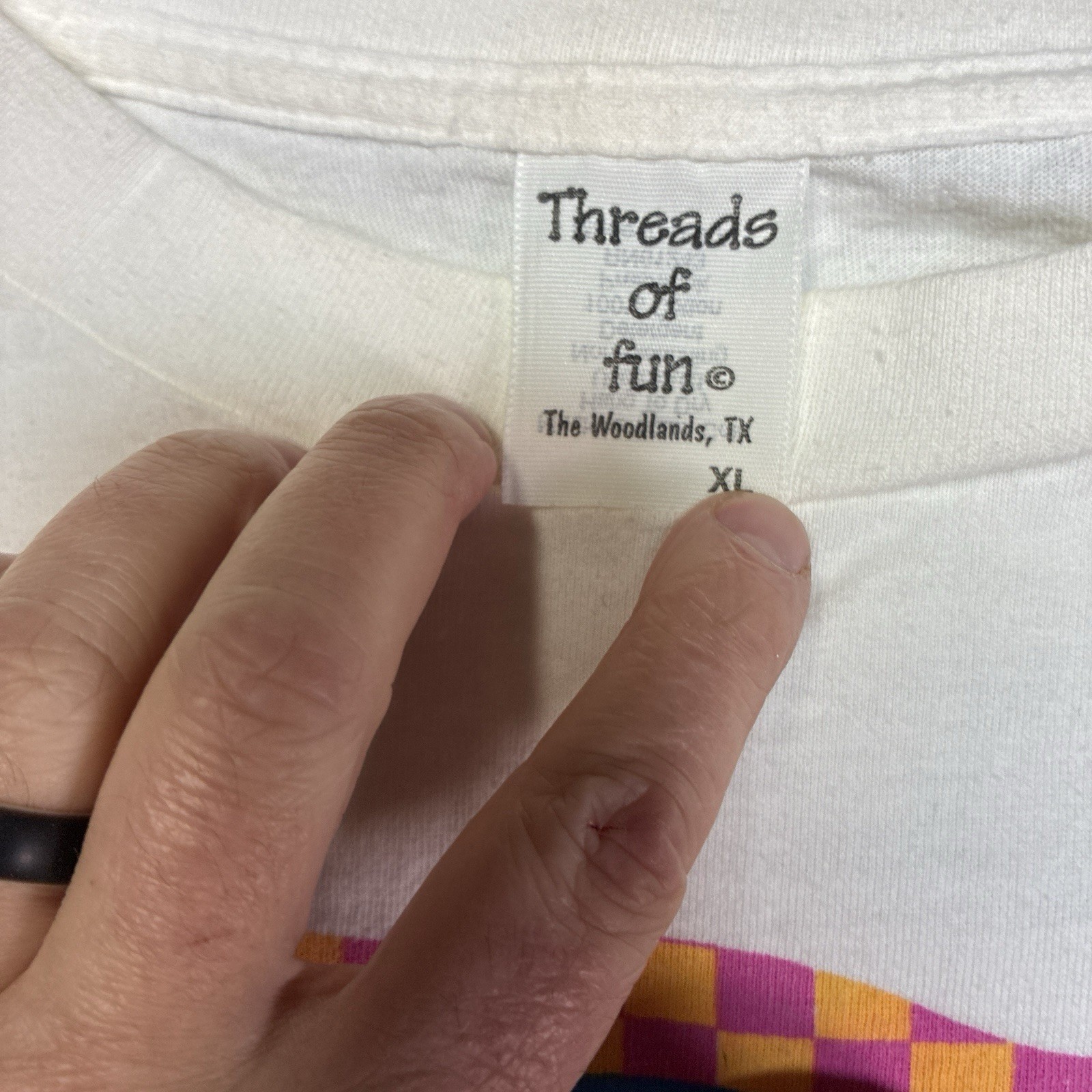 Vintage 90s Beach Sunglasses Shirt Women XL Threads of Fun Made in USA Vacation