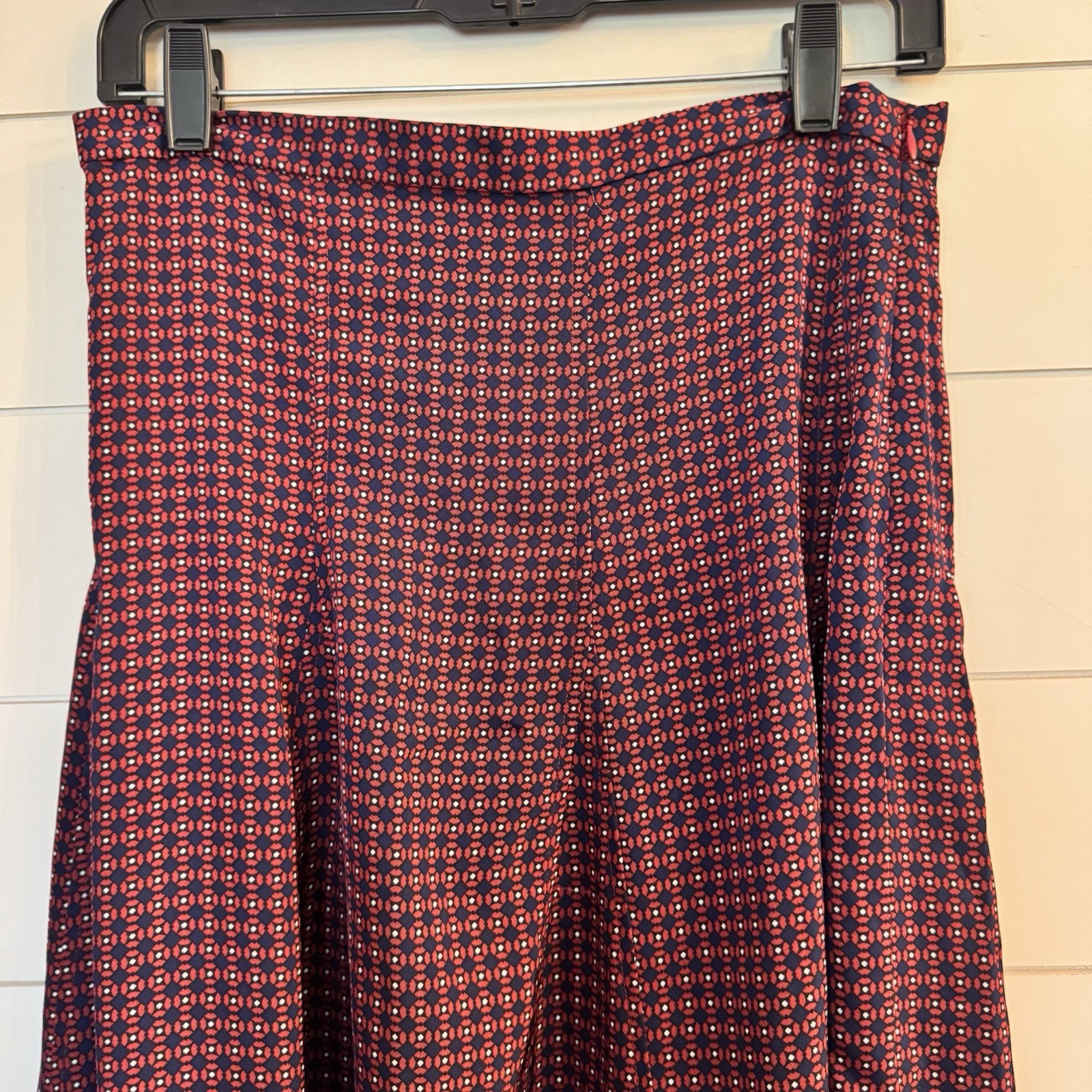 Banana Republic Retro Red/white & Blue Maxi Swing Skirt Size 8 Petite