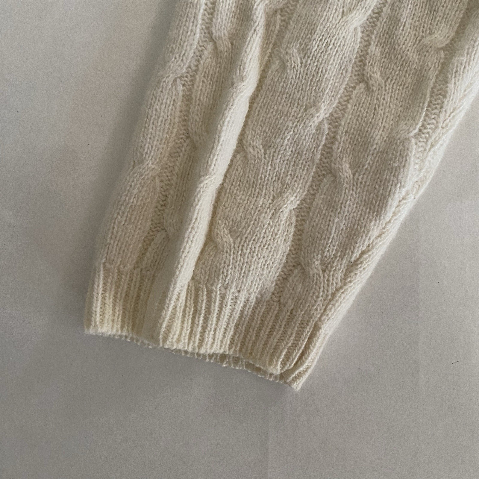 VTG Evan Picone Lambswool Angora L Sweater Mock Neck Cable Knit Soft Girl 60s 70