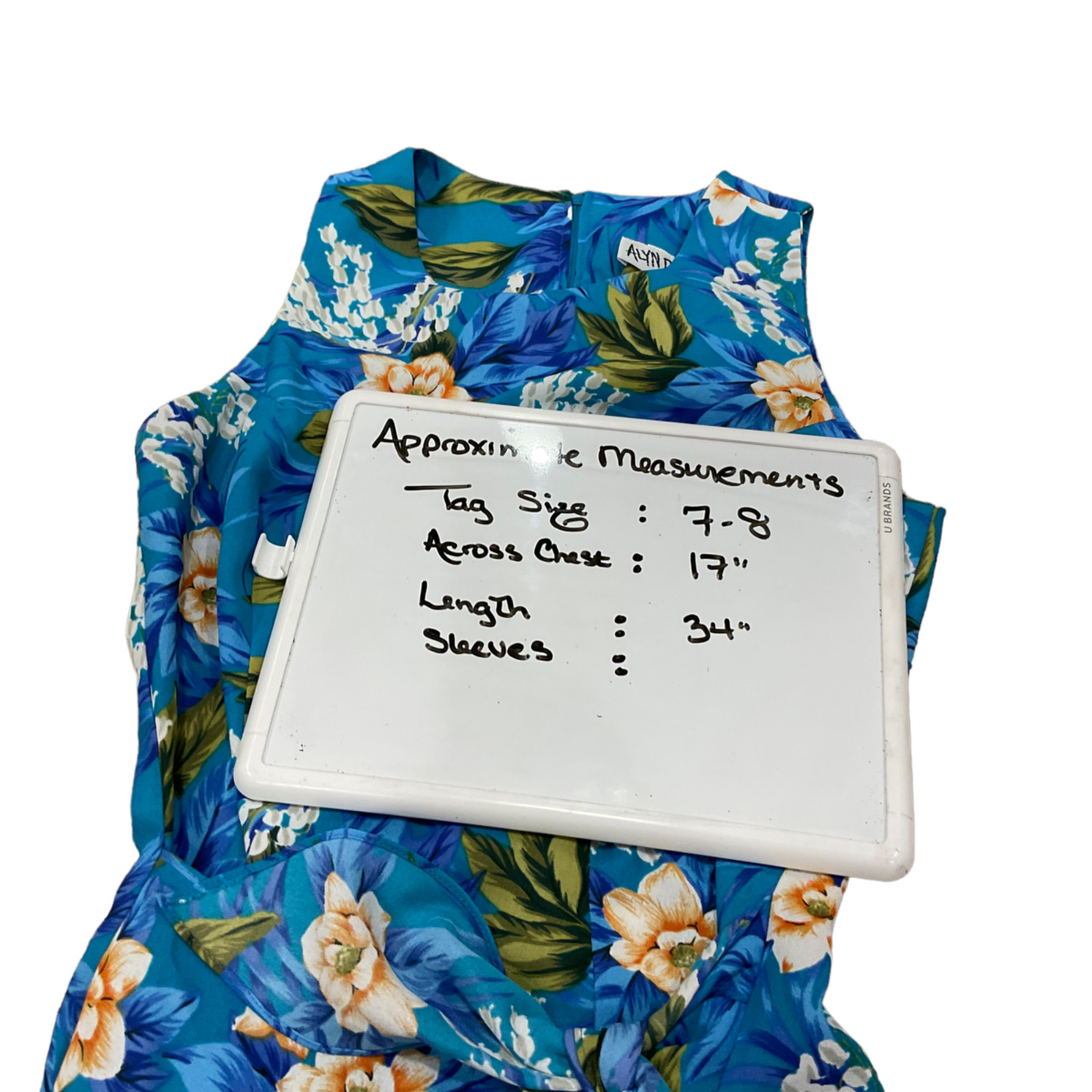 Vintage Alyn Paige Hawaiian Sarong Dress Juniors Sz 7/8 Tropical Floral short