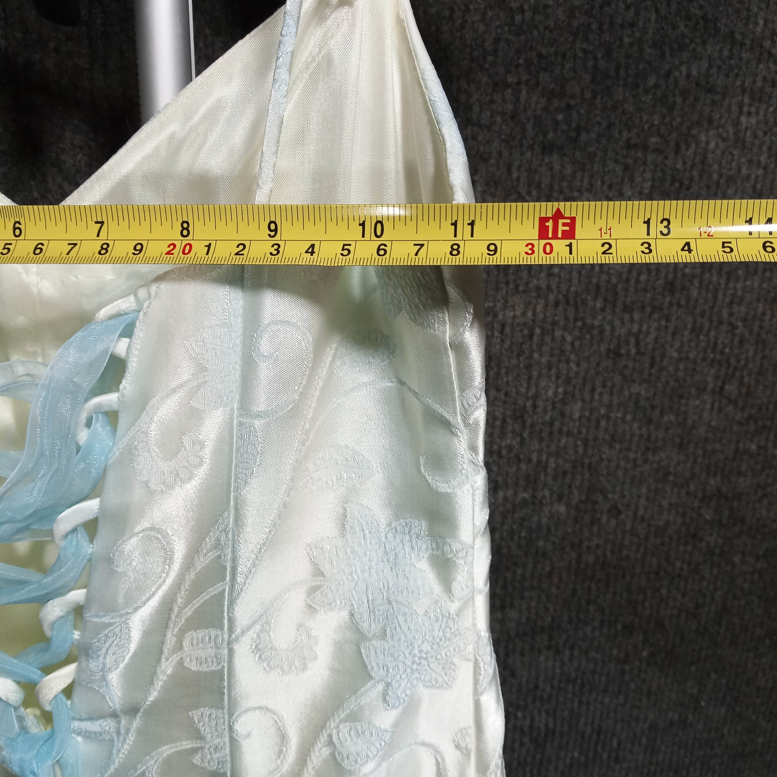 1970’s Pale Blue Mermaid Tulle Trim Dress