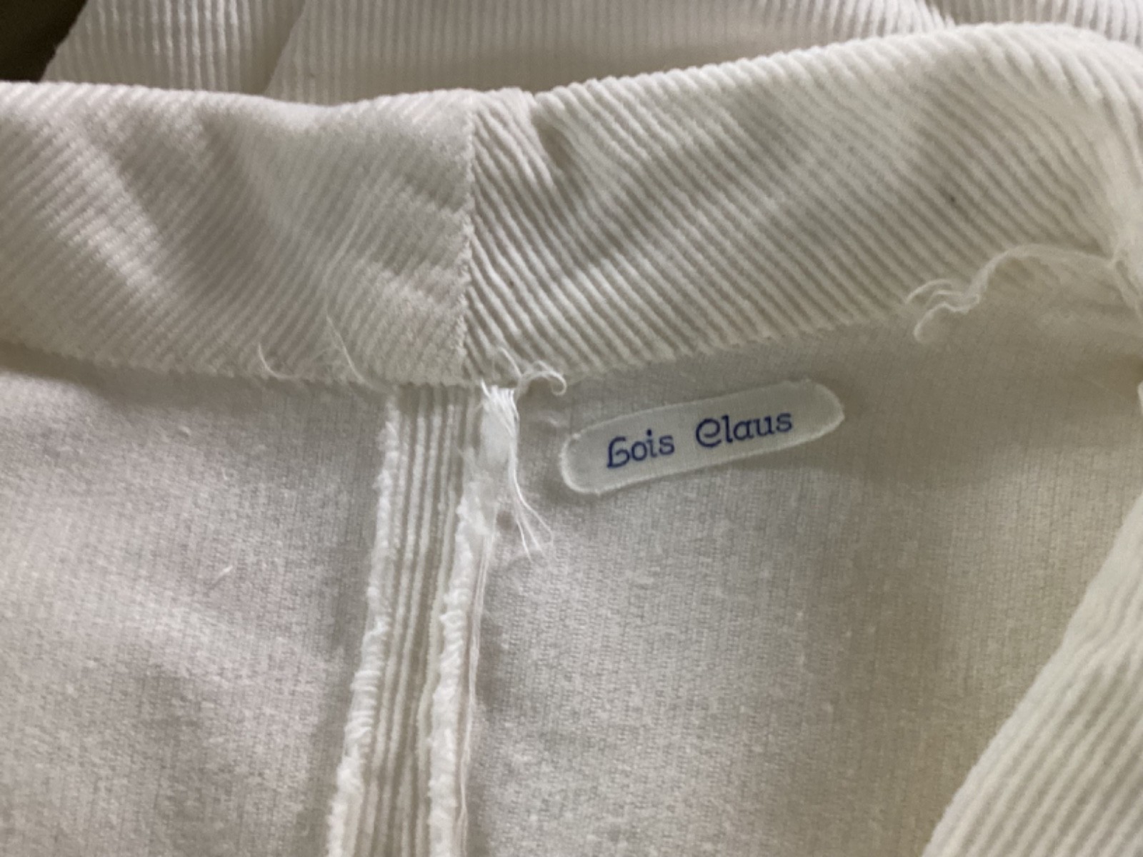 Vintage 1950’s White Corduroy Jumpsuit Rockabilly Metal Front Zip Pockets