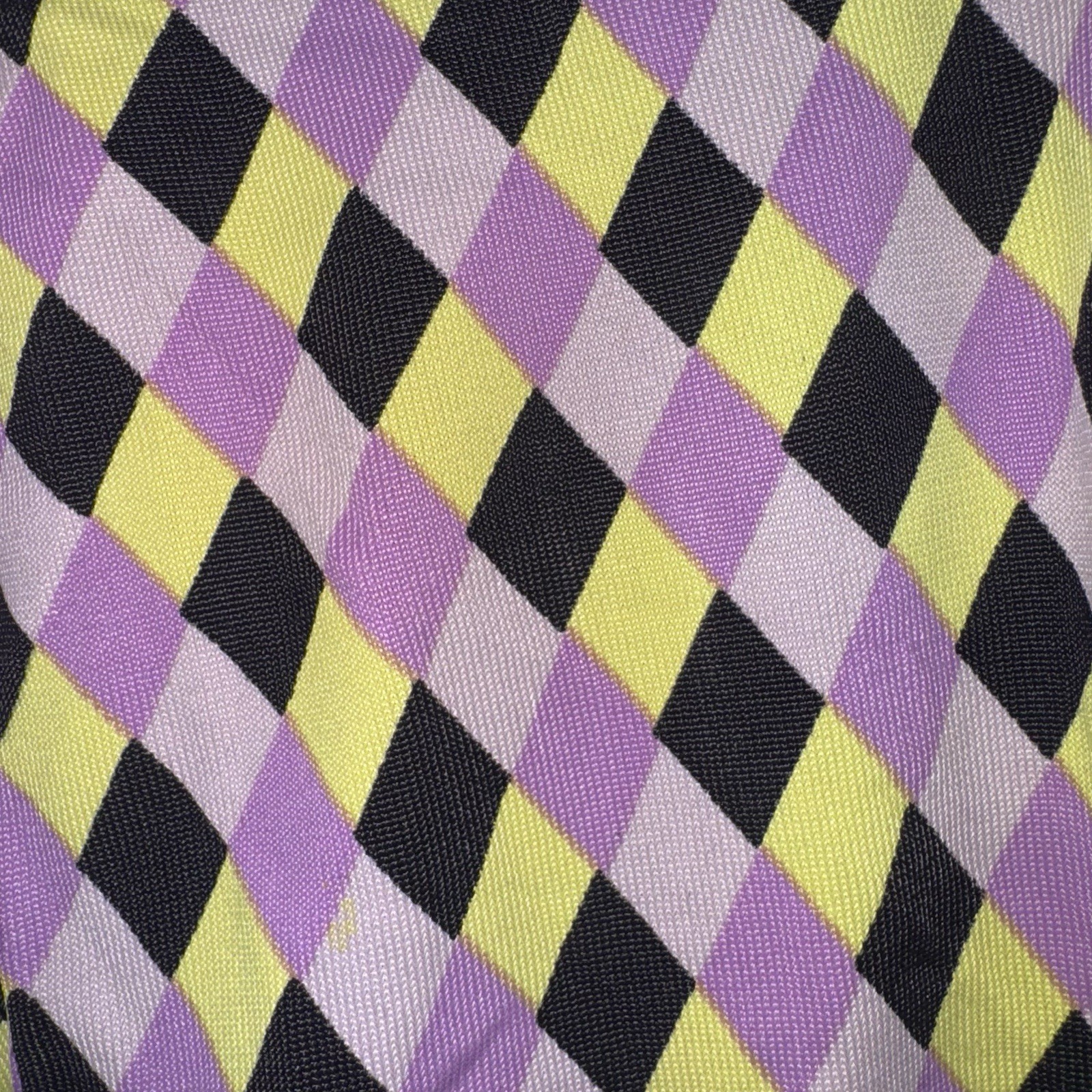 VTG Sweater Preppy Argyle Geometric Nylon V Neck XS NWT Clueless Purple