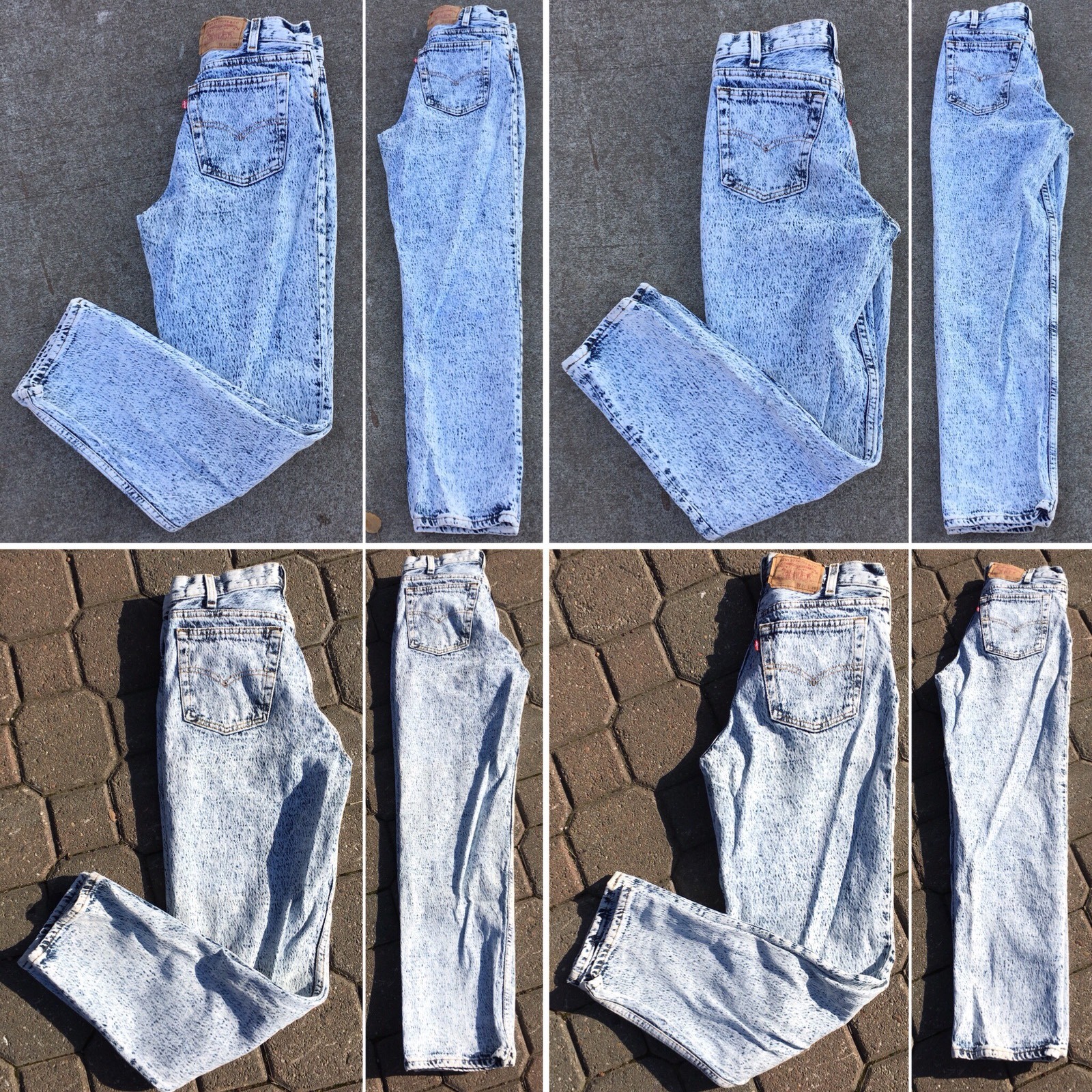 Vintage Levi’s Button Fly 701 Student Jeans Acid Wash W 27 L 28 USA 80s 90s