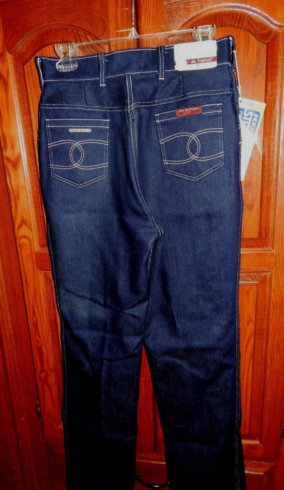 VTG Women’s Tour De France Dark Denim Jeans Deadstock With Tags S/M Hipster Mod