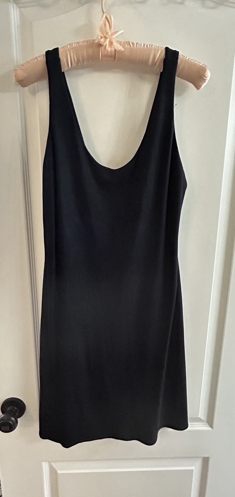 Vintage Bruno Duluc For KUSH Little Black Dress – Sz M – Strappy Open Back.